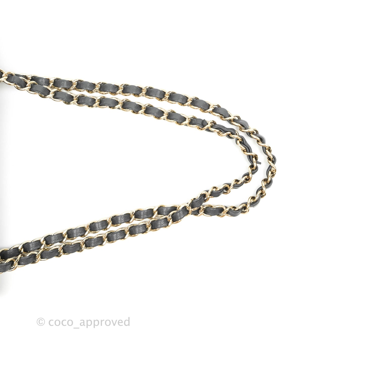 Chanel Classic Small S/M Flap Dark Grey Caviar Gold Hardware 21B