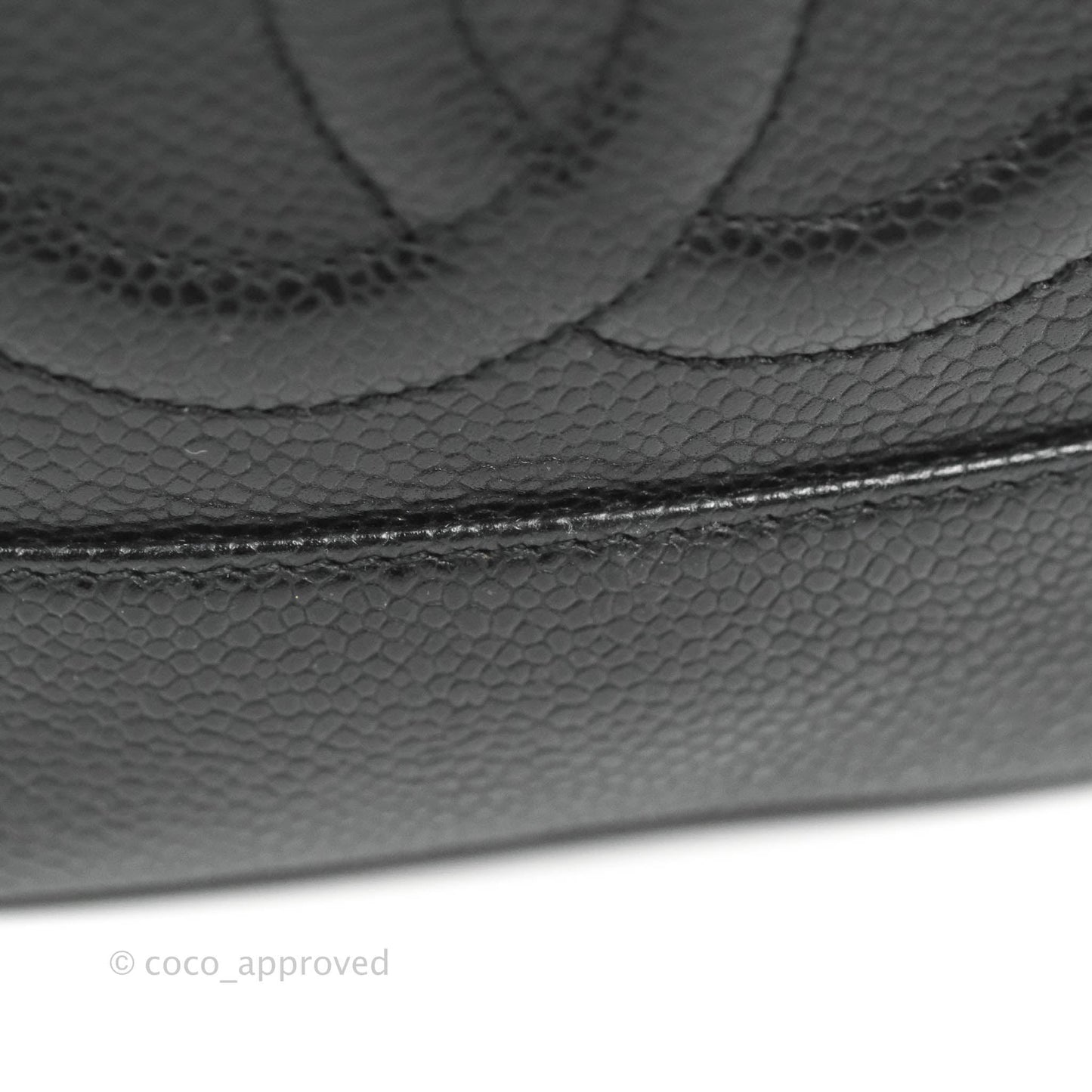 Chanel Vintage Vanity Case Black Caviar Gold Hardware