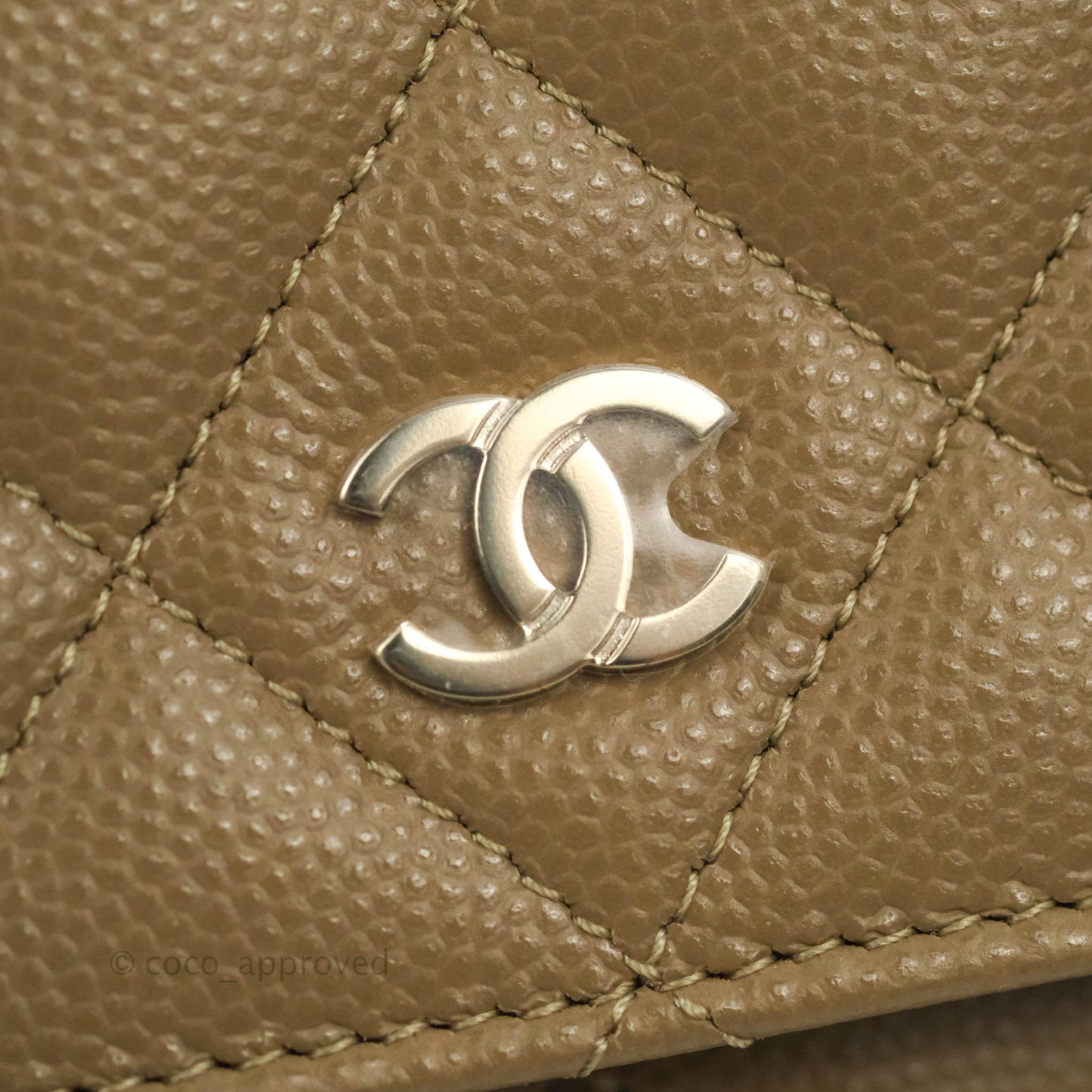 Chanel Quilted Classic WOC Dark Beige Caviar Gold Hardware
