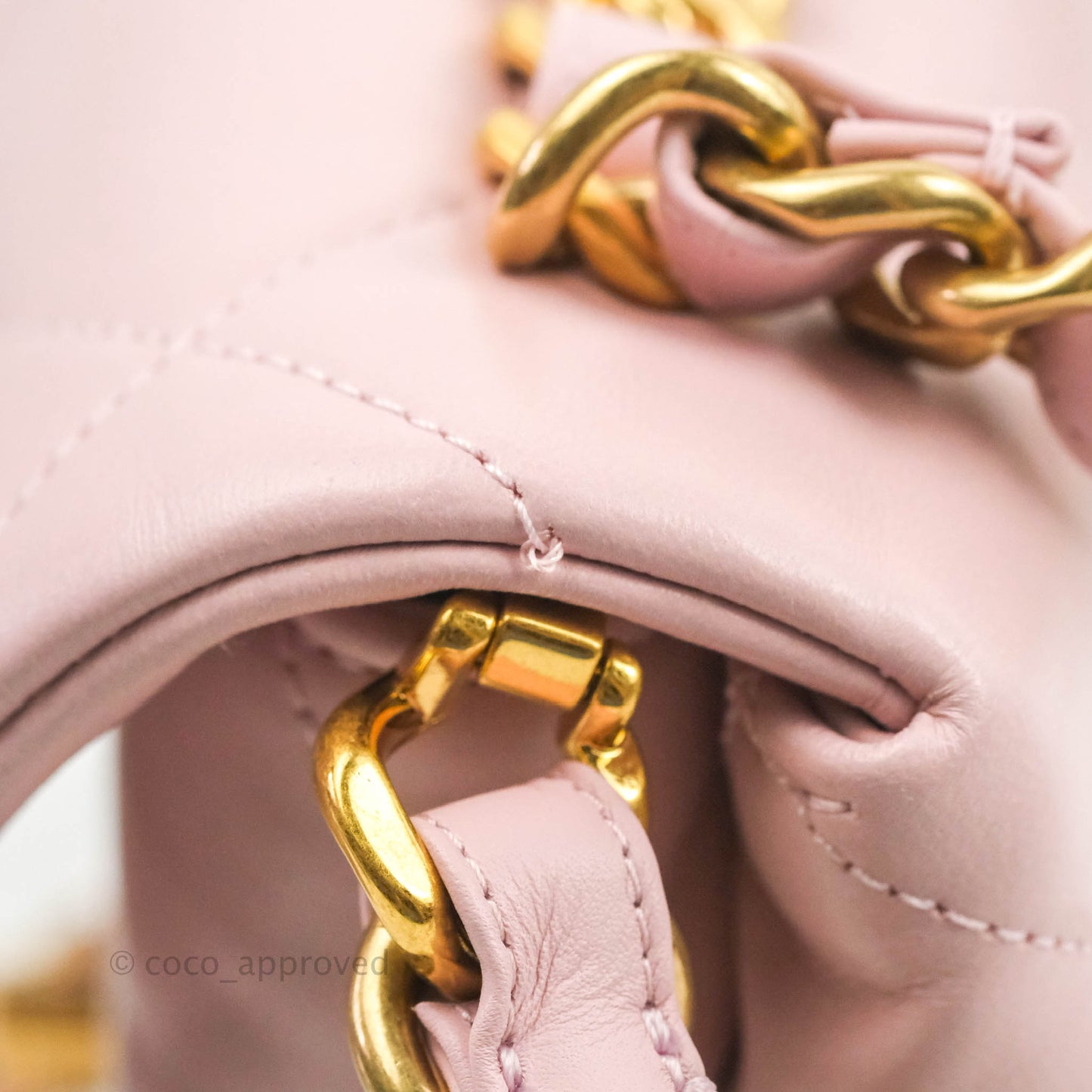 Chanel Small Flap Bag Light Pink Lambskin Aged Gold Hardware 22-23FW