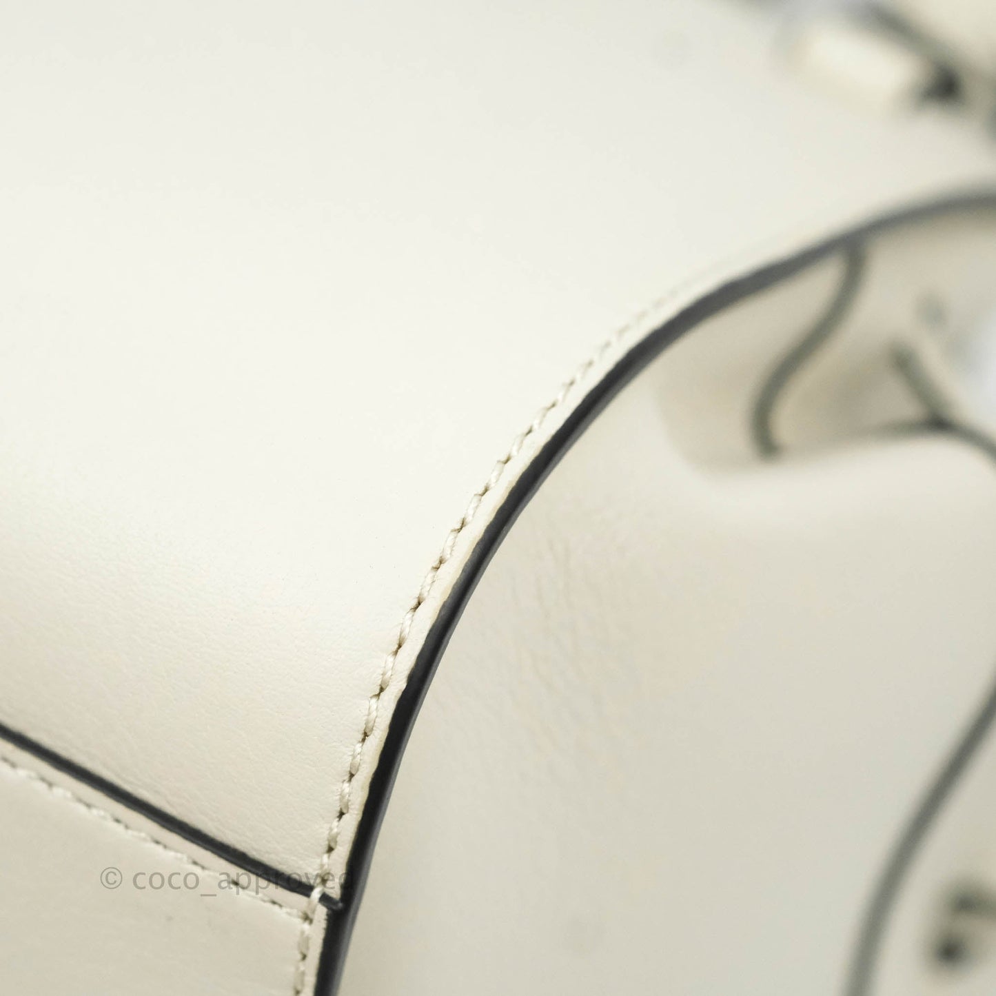 Loewe Mini Hammock Drawstring White Calfskin