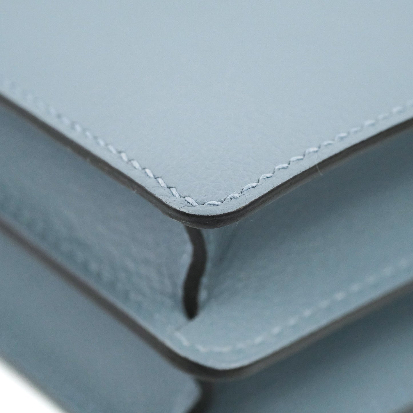 Hermès Roulis Mini 18 Bleu Lin Evercolor Gold Hardware