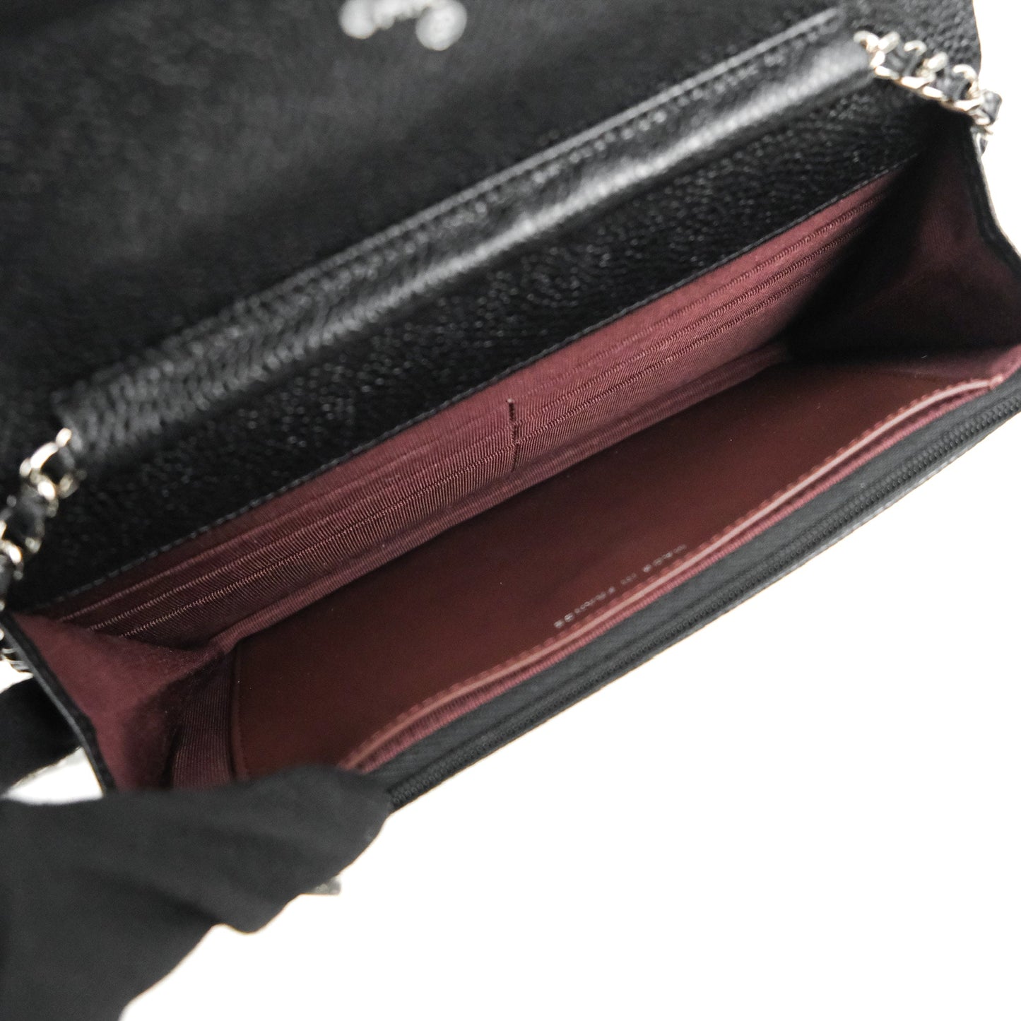 Chanel Quilted Classic WOC Black Caviar Silver Hardware