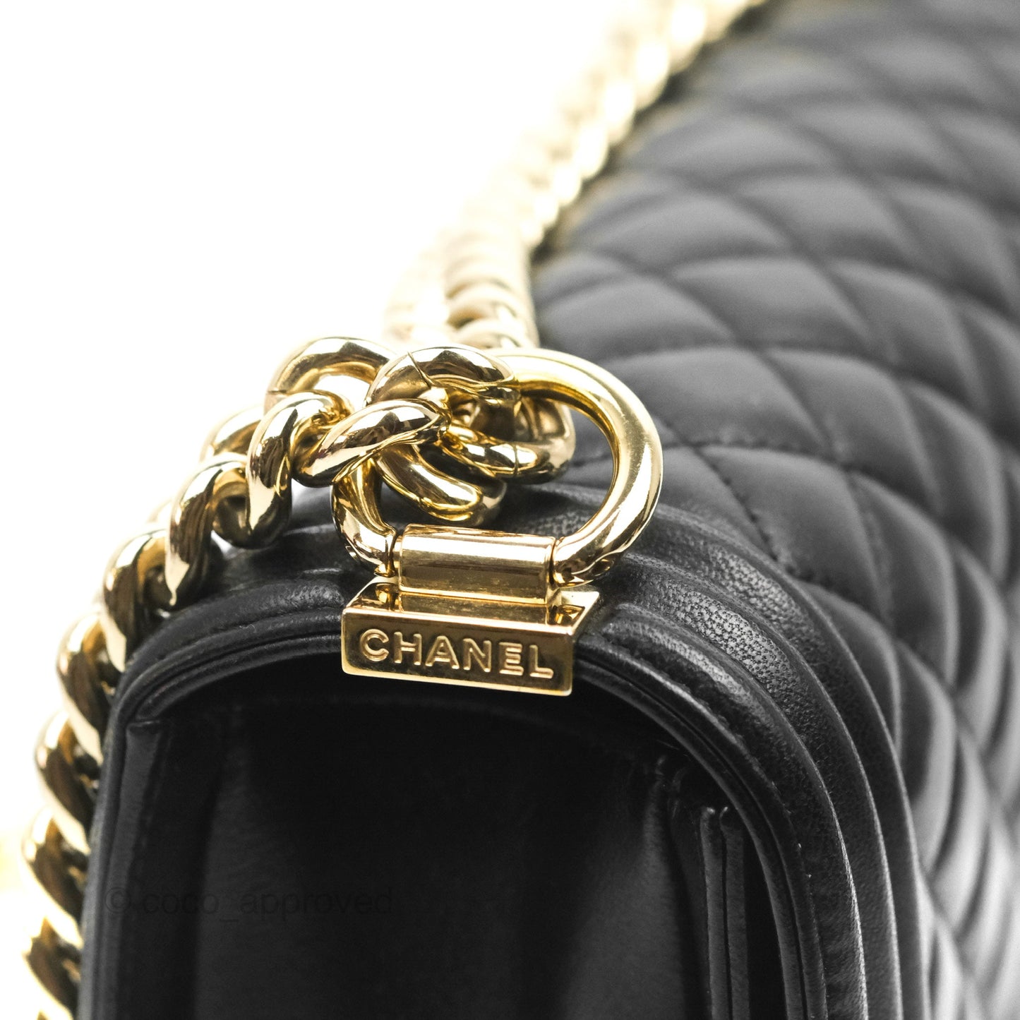 Chanel Quilted Medium Boy Black Gold Hardware