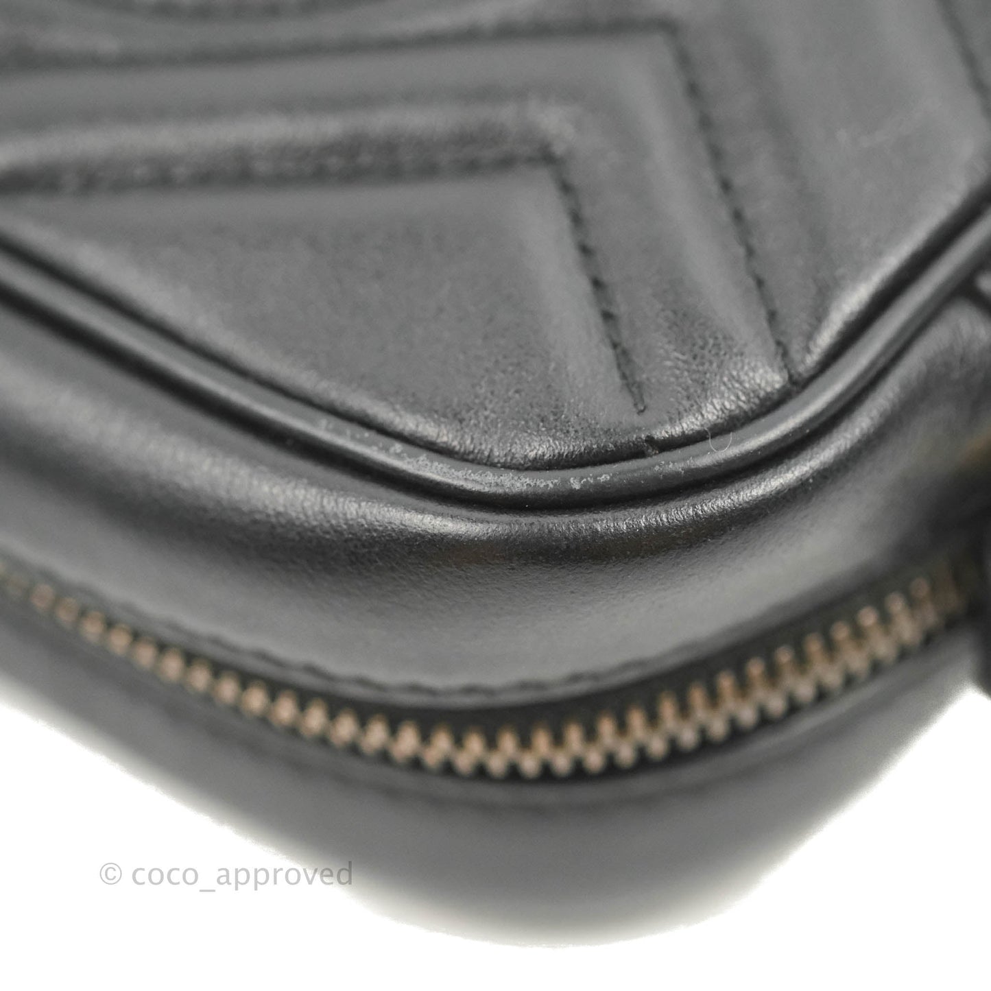 Gucci Mini Matelasse GG Marmont Camera Bag Black Calfskin Gold Hardware