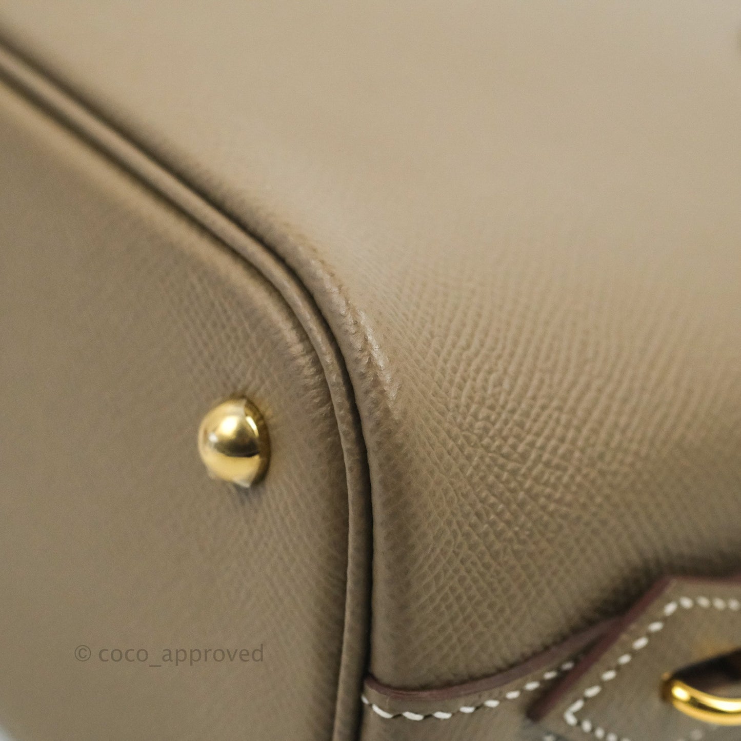 Hermès Bolide 1923 25 Etoupe Epsom Gold Hardware