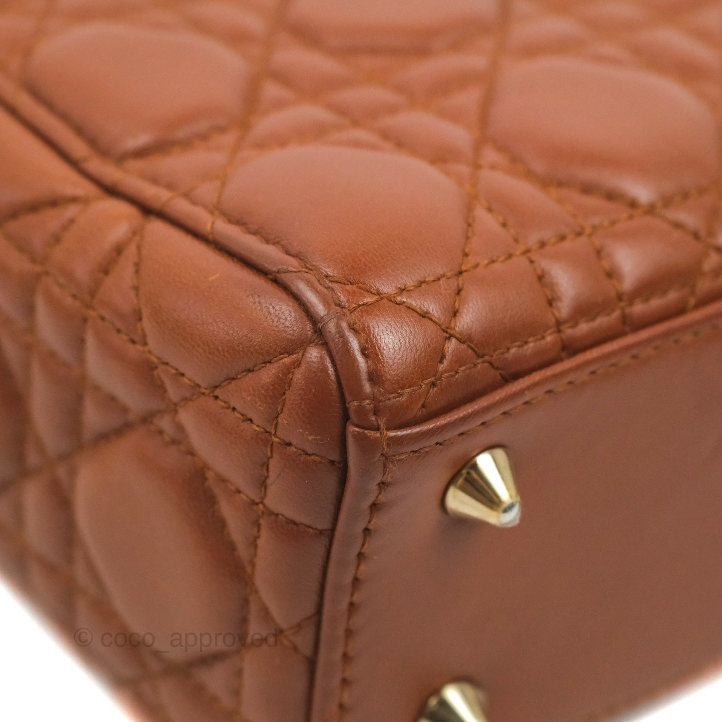 Christian Dior My ABCDior Lady Dior Brown Lambskin Gold Hardware