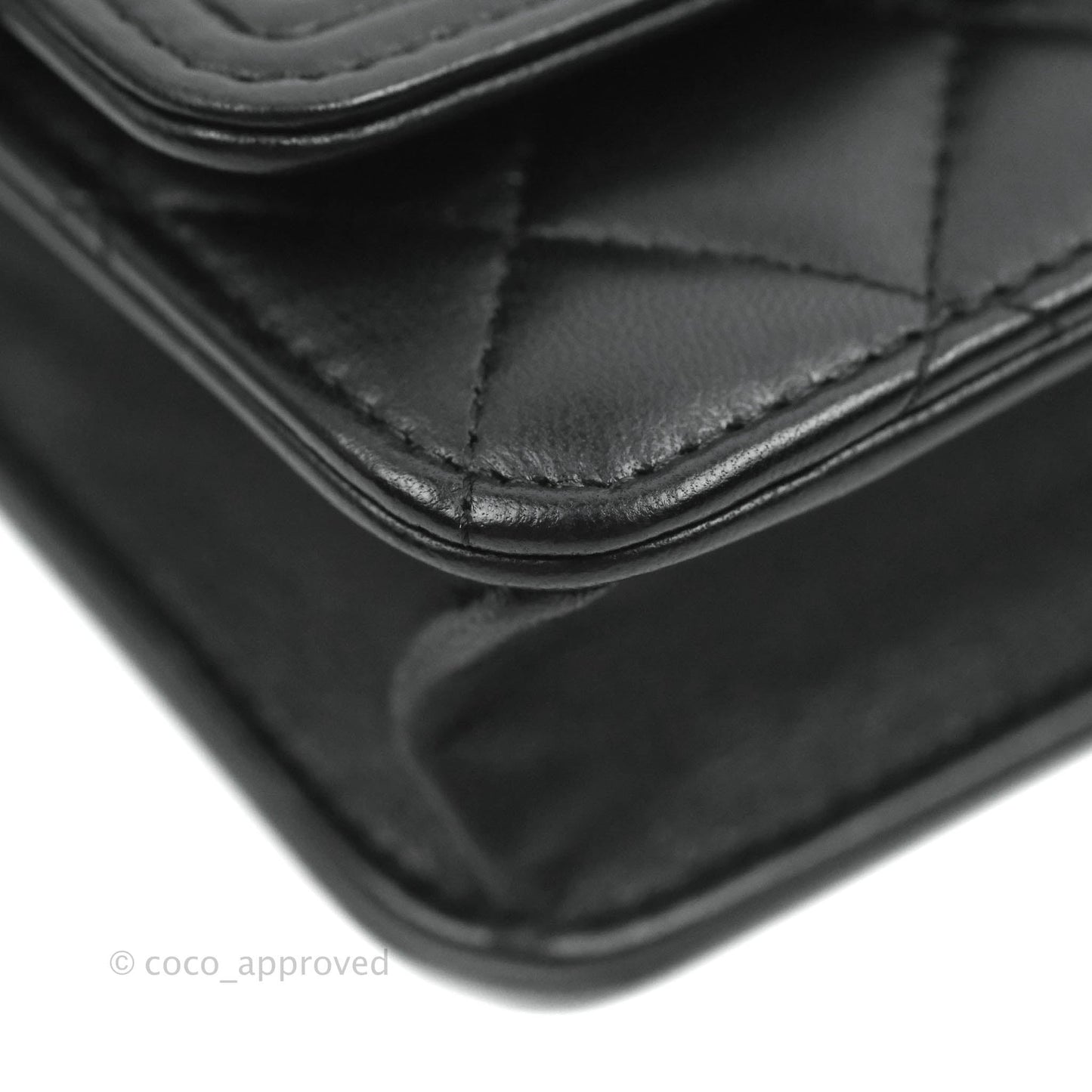 Chanel Boy Wallet on Chain WOC Black Lambskin Gold Hardware