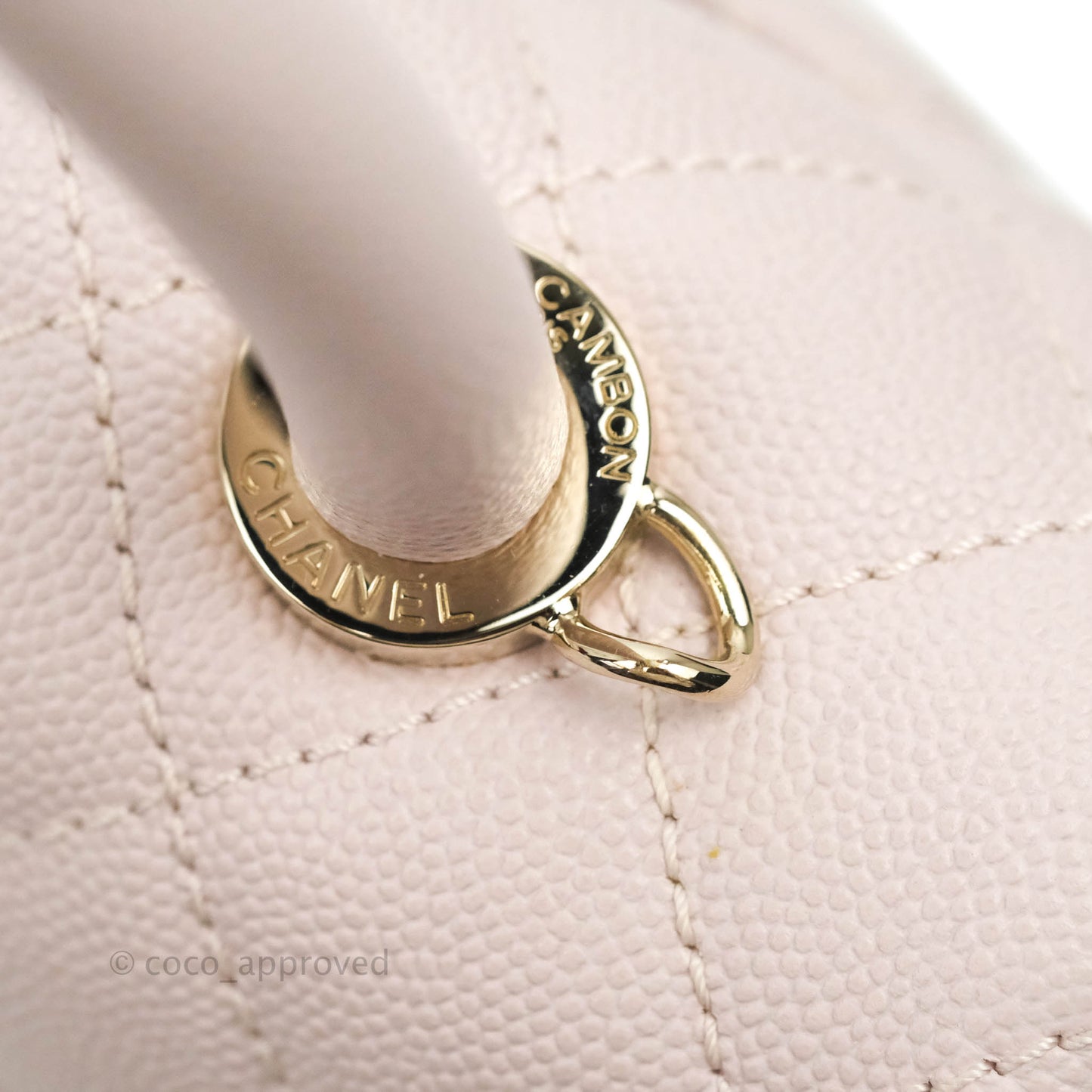 Chanel Small Coco Handle Light Lilac Pink Caviar Gold Hardware 20A