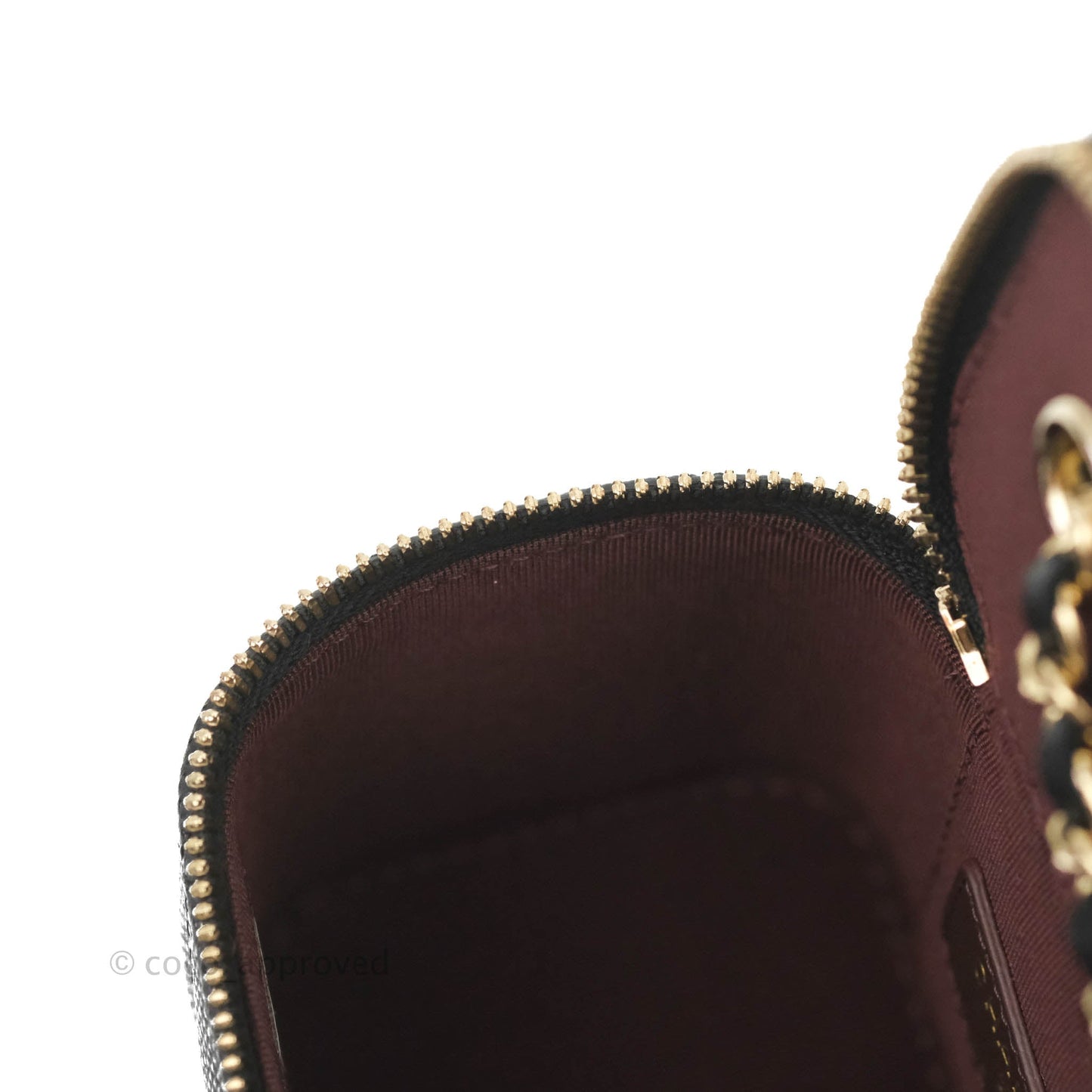 Chanel Mini Vanity With Chain Black Caviar Gold Hardware