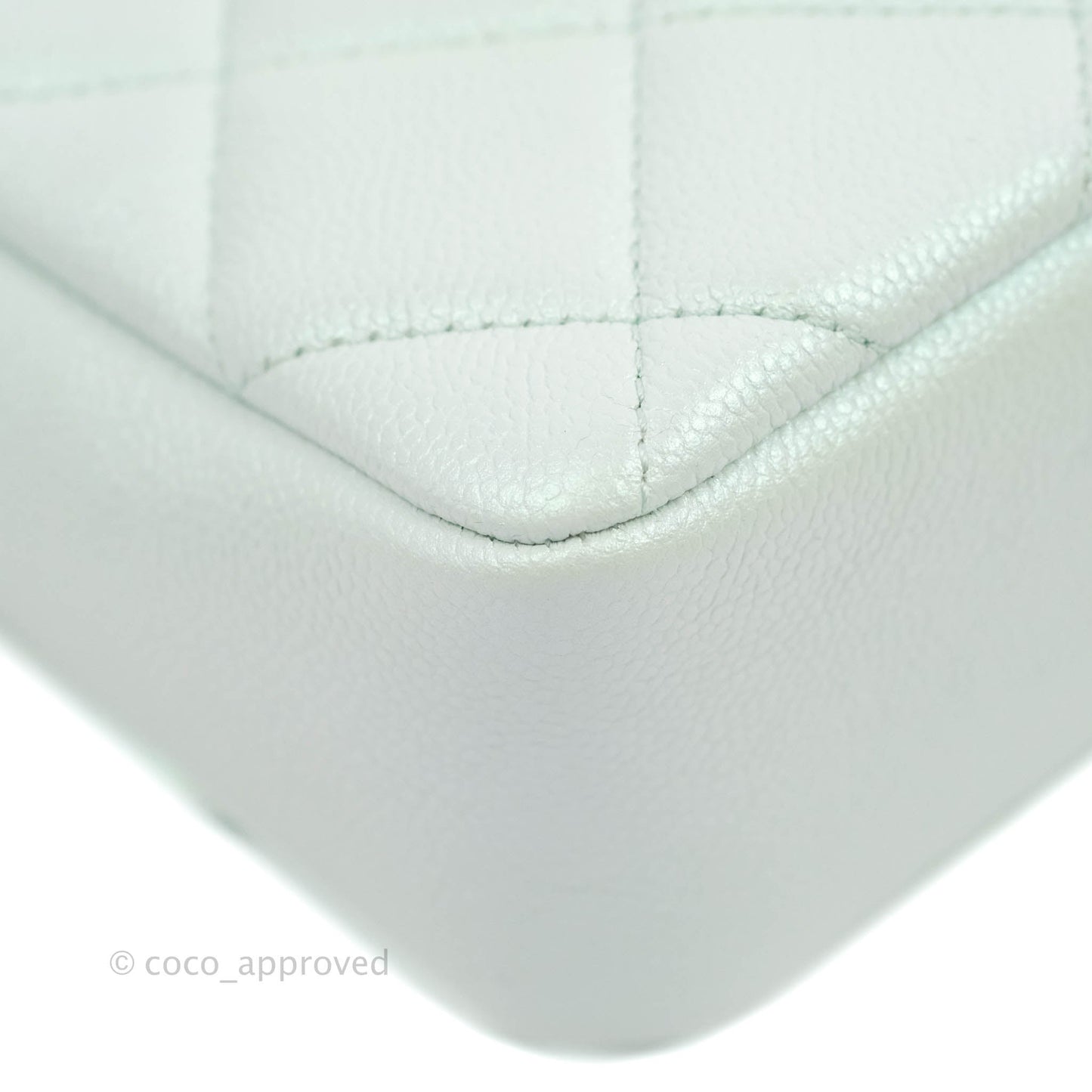 Chanel Quilted My Perfect Mini Iridescent Mint Green Caviar Aged Gold Hardware 21K