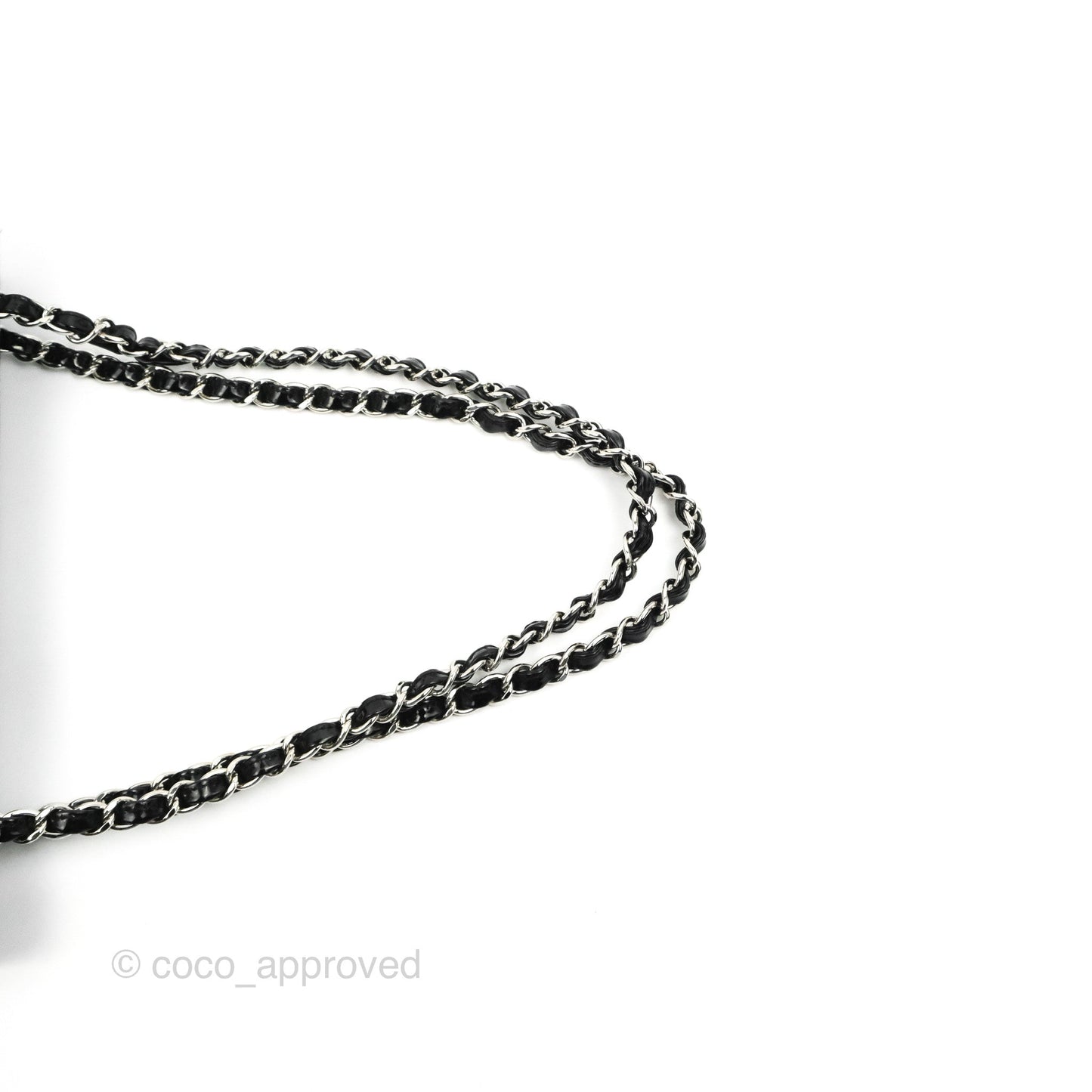 Chanel Classic M/L Medium Flap Quilted Black Patent Silver Hardware