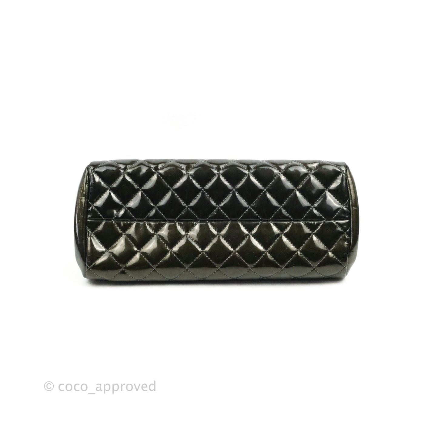 Chanel Small Mademoiselle Bowling Gradient Gold Patent Ruthenium Hardware