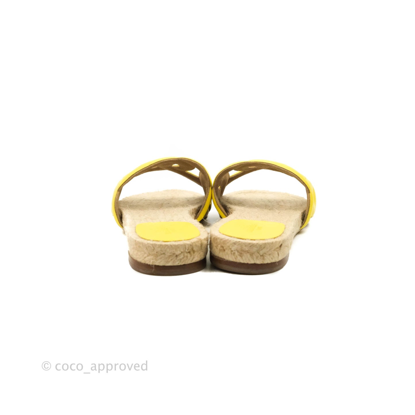 Hermès Famosa Espadrille Jaune Curcuma Nappa Size 37