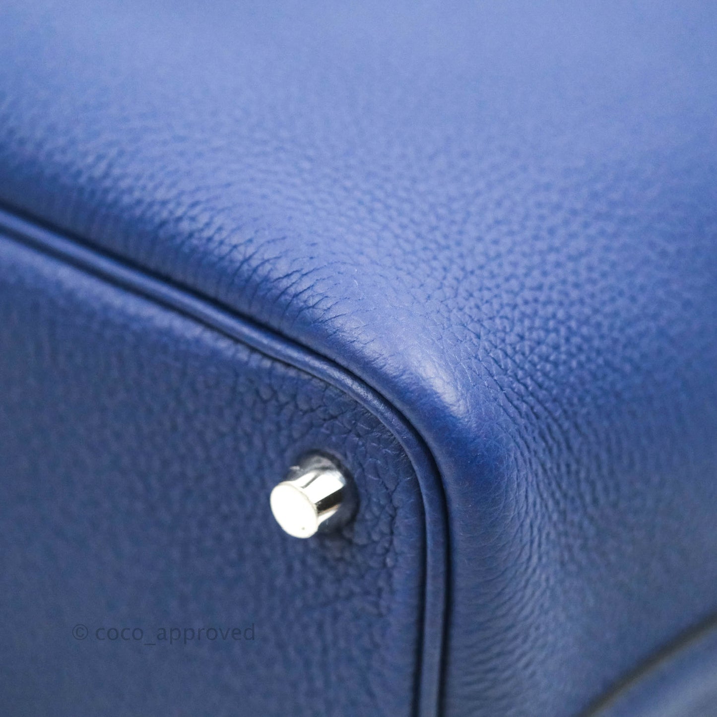 Hermès Picotin Lock 18 PM Bleu Saphir Clemence Palladium Hardware