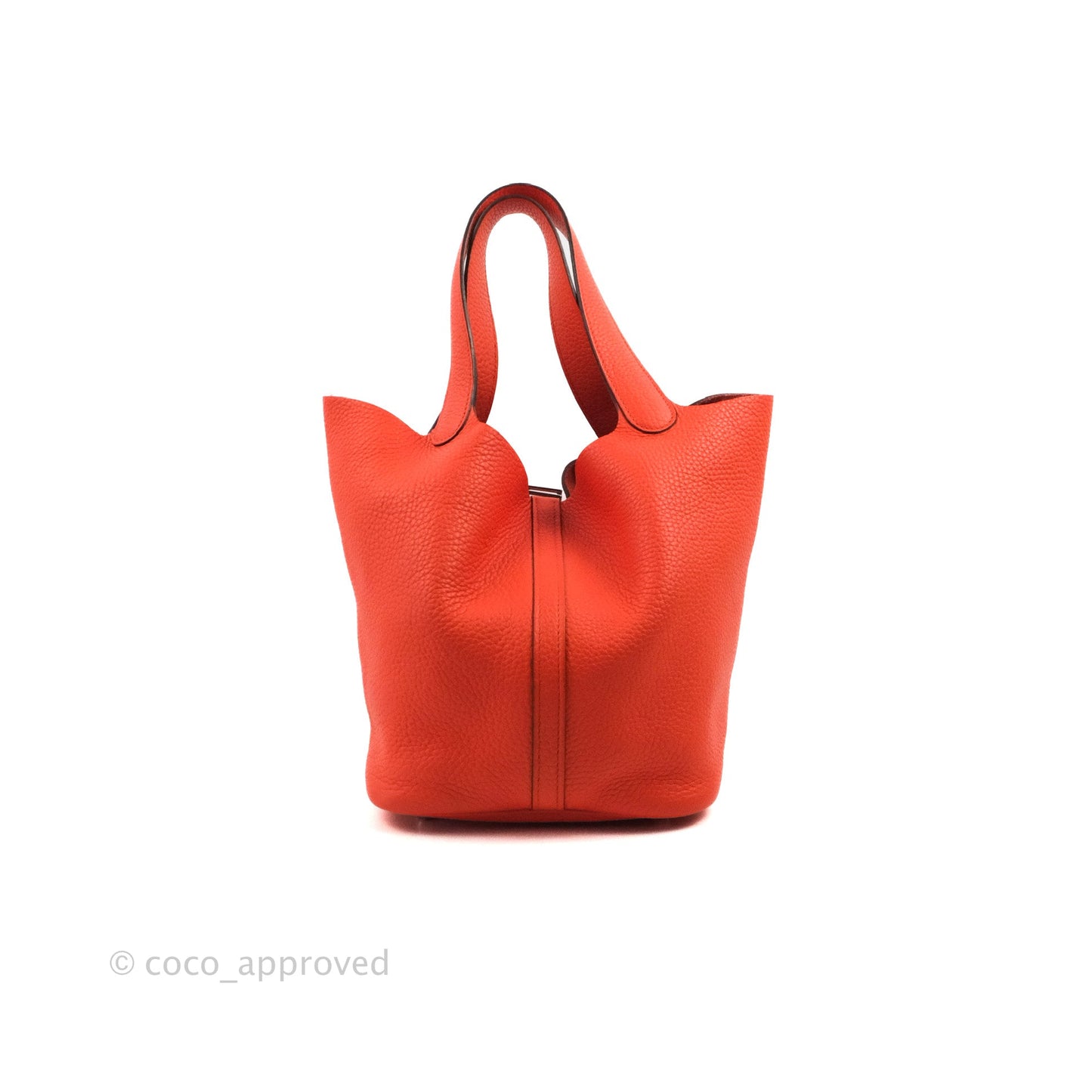 Hermès Picotin 22 Orange Clemence Palladium Hardware