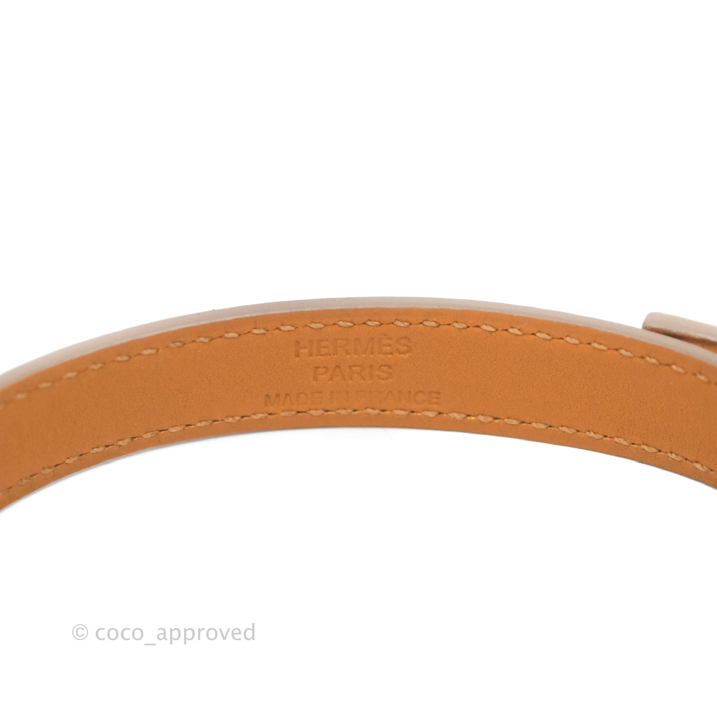 Hermès Kelly Double Tour Bracelet Craie Swift Rose Gold Hardware