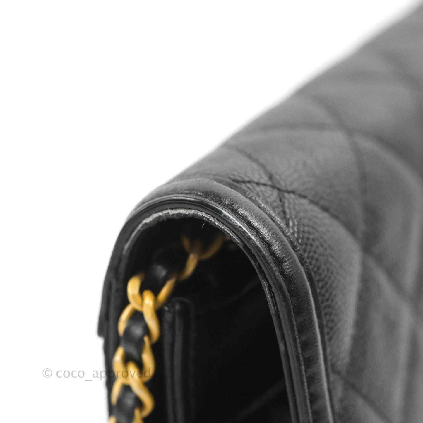 Chanel Filigree Wallet on Chain WOC Black Caviar Gold Hardware