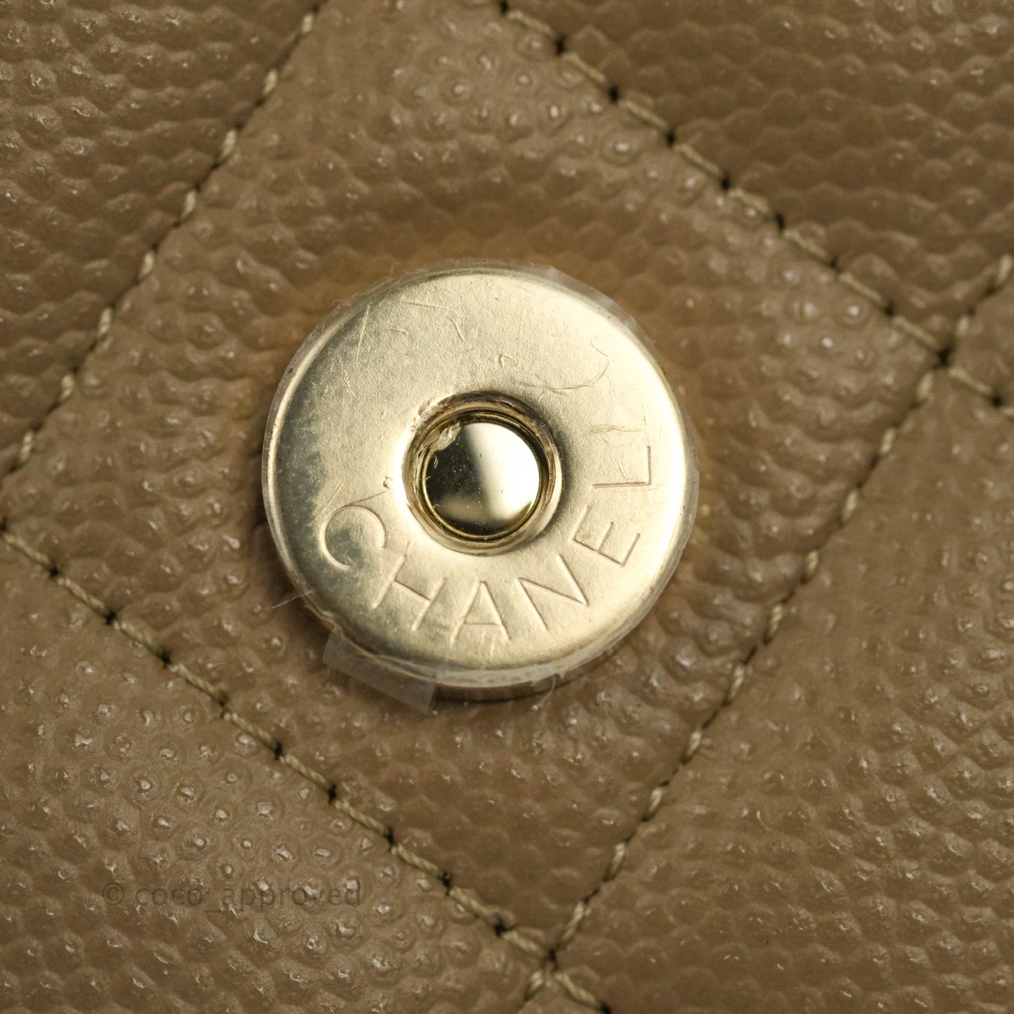 Chanel Quilted Classic WOC Dark Beige Caviar Gold Hardware