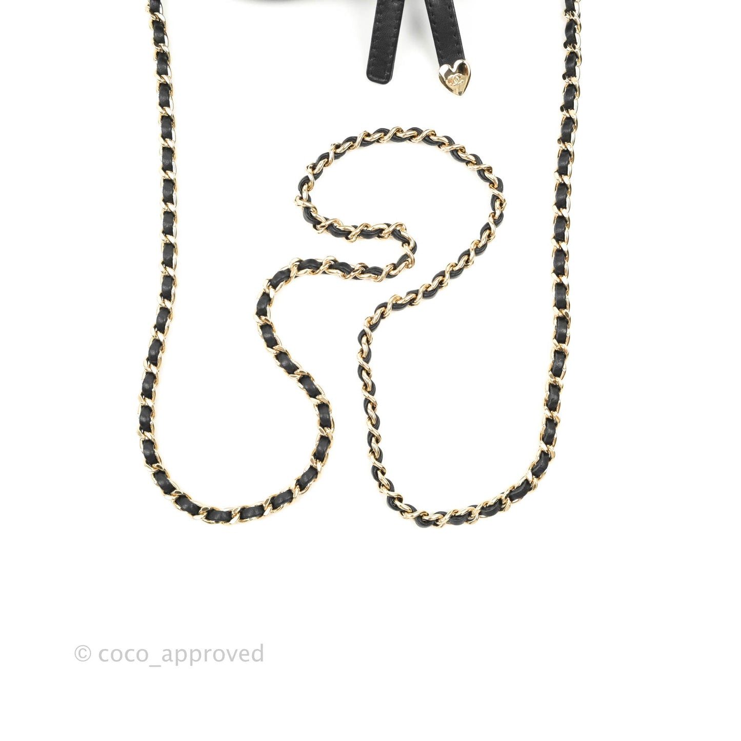 Chanel Large Heart Bag Black Lambskin Gold Hardware 22S