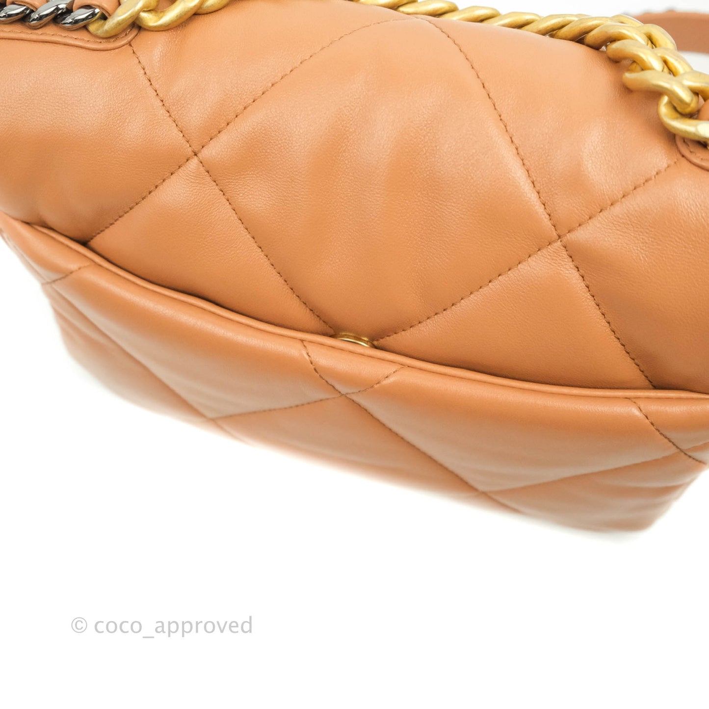 Chanel 19 Small Caramel Dark Beige Lambskin Mixed Hardware 21K