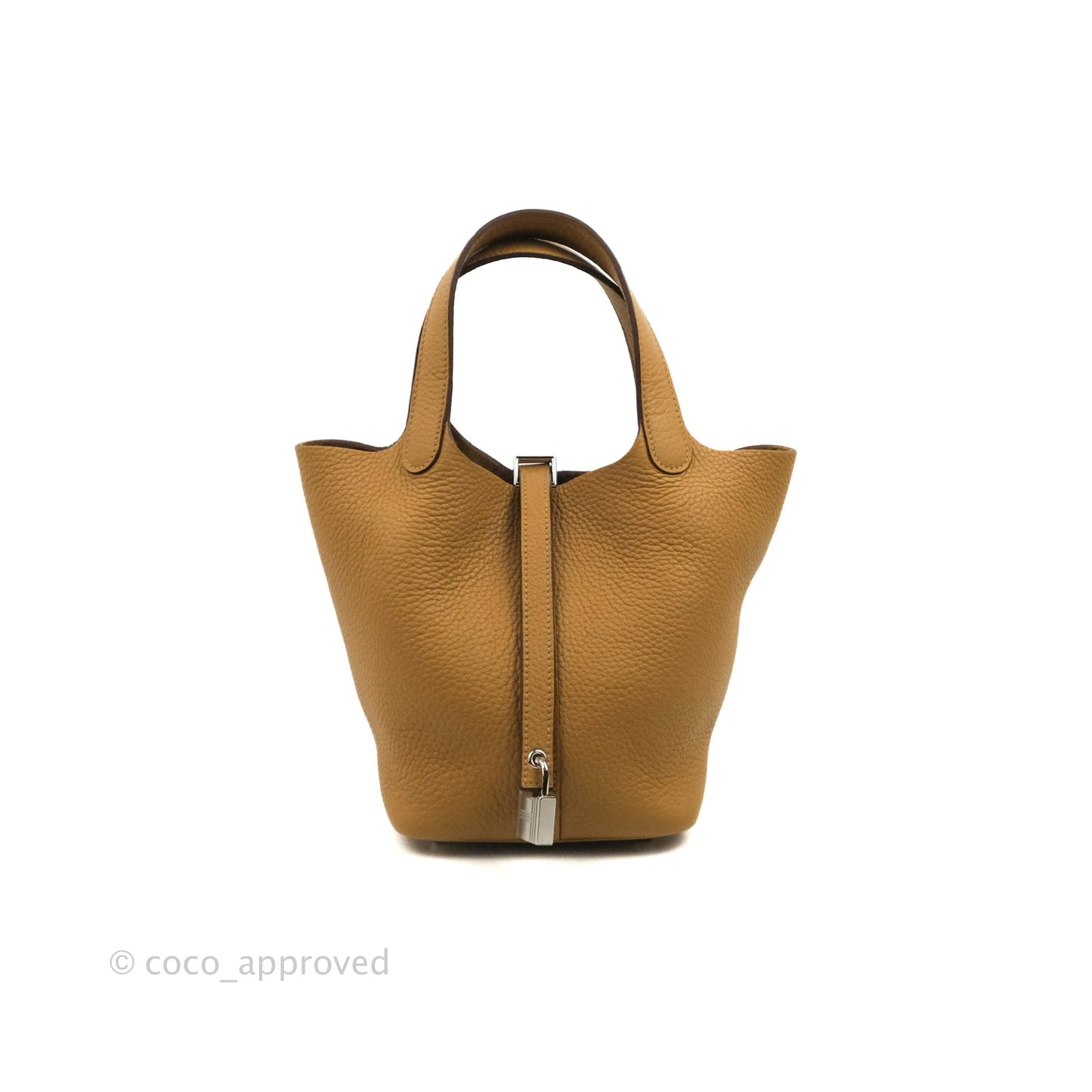 Hermès Picotin Lock 18 PM Biscuit Clemence Silver Hardware