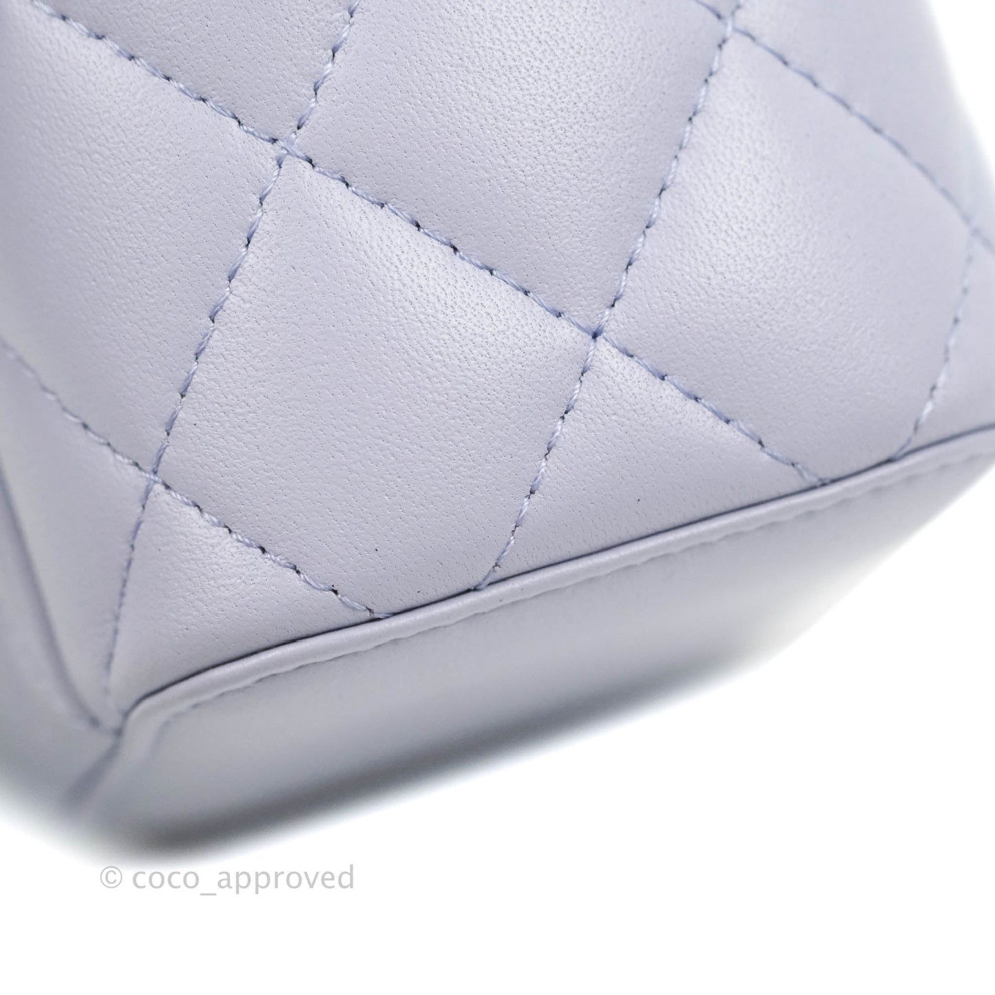 Chanel Mini Top Handle Vanity With Chain Lilac Lambskin Gold Hardware