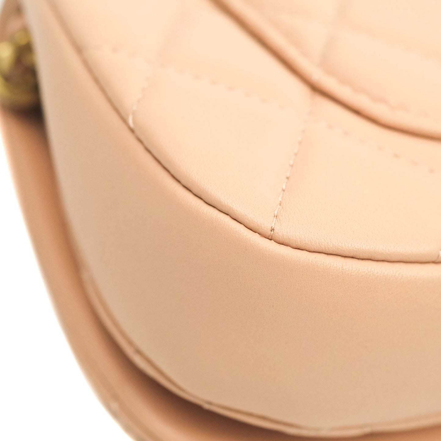 Chanel Clutch with Chain Beige Pink Calfskin Aged Gold Hardware