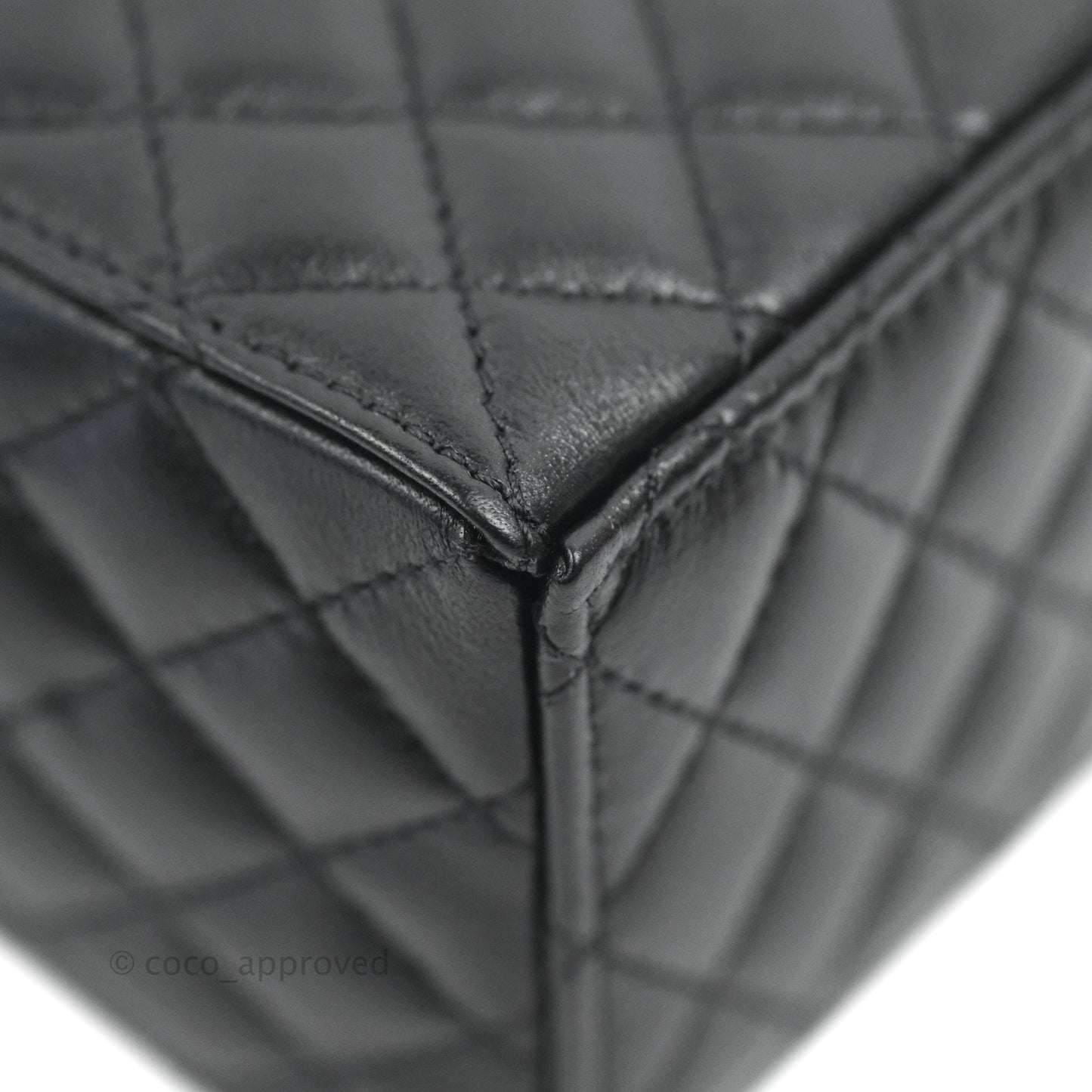 Chanel Mini Drawstring Bucket Bag with Chain Black Calfskin Aged Gold Hardware