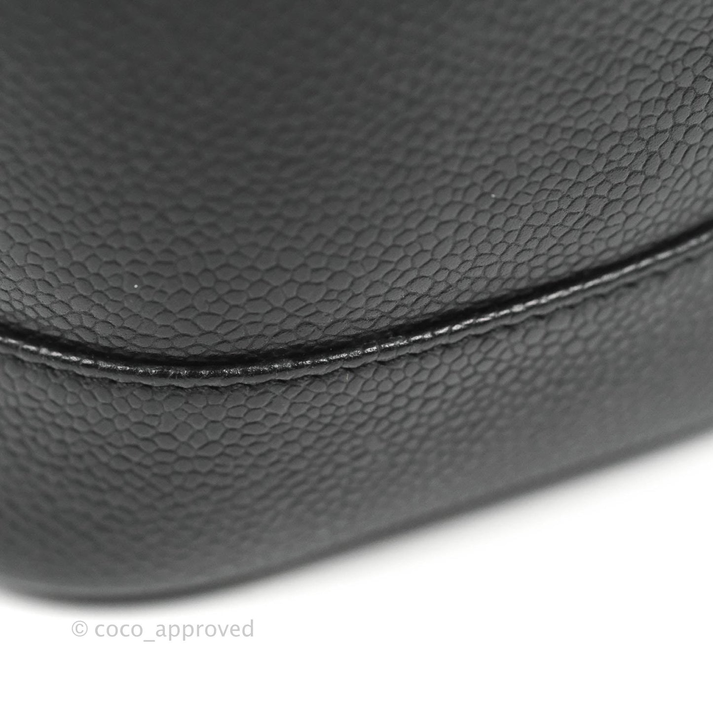 Chanel Vintage Vanity Case Black Caviar Gold Hardware