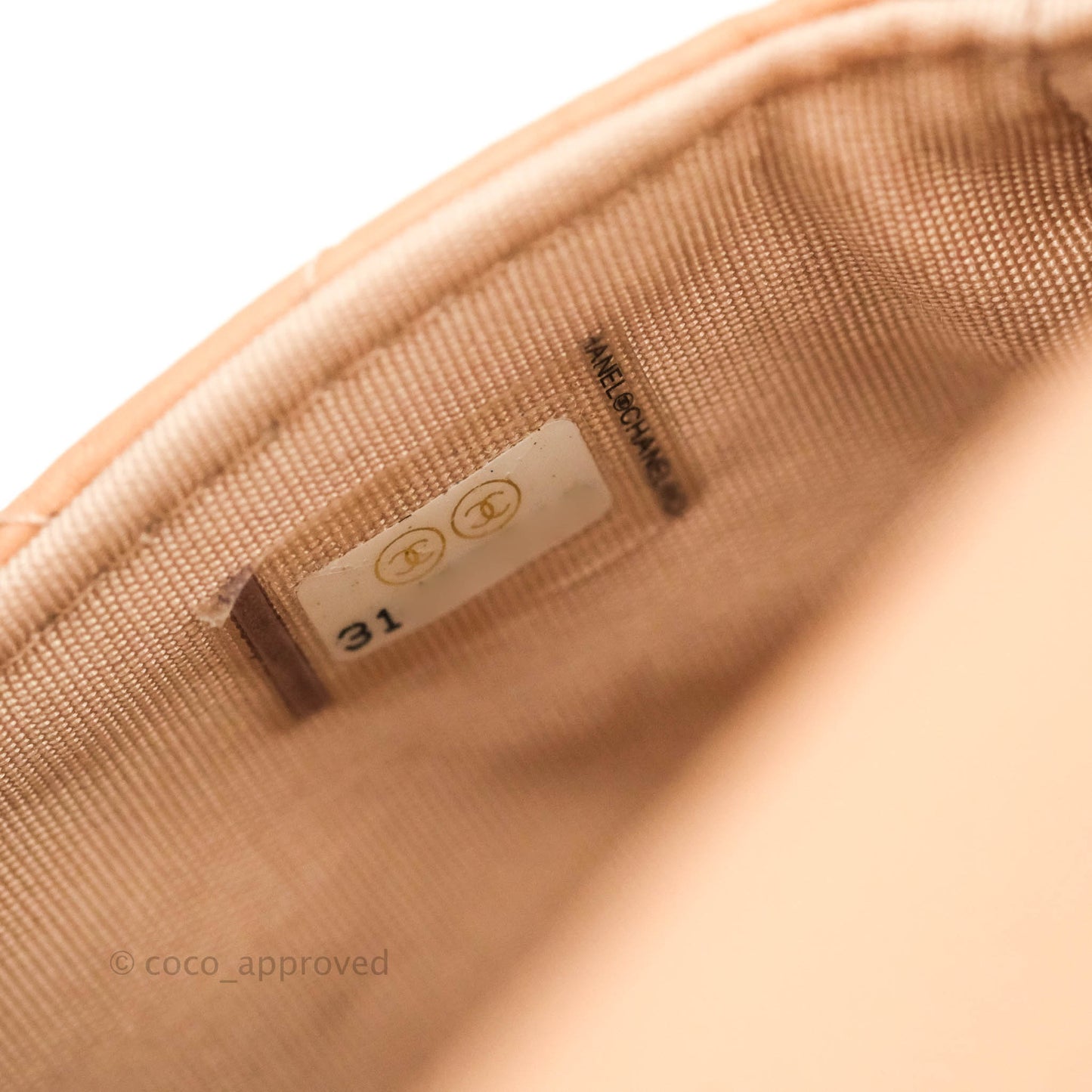 Chanel Clutch with Chain Beige Calfskin Aged Gold Hardware 21B