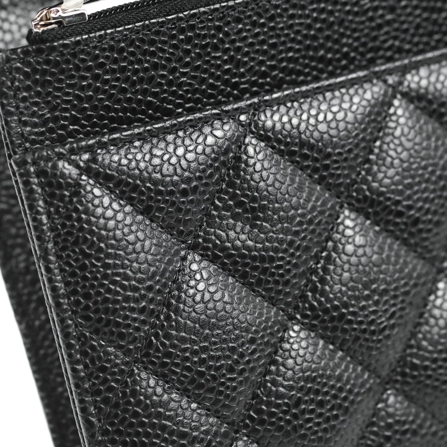 Chanel Quilted Classic WOC Black Caviar Silver Hardware