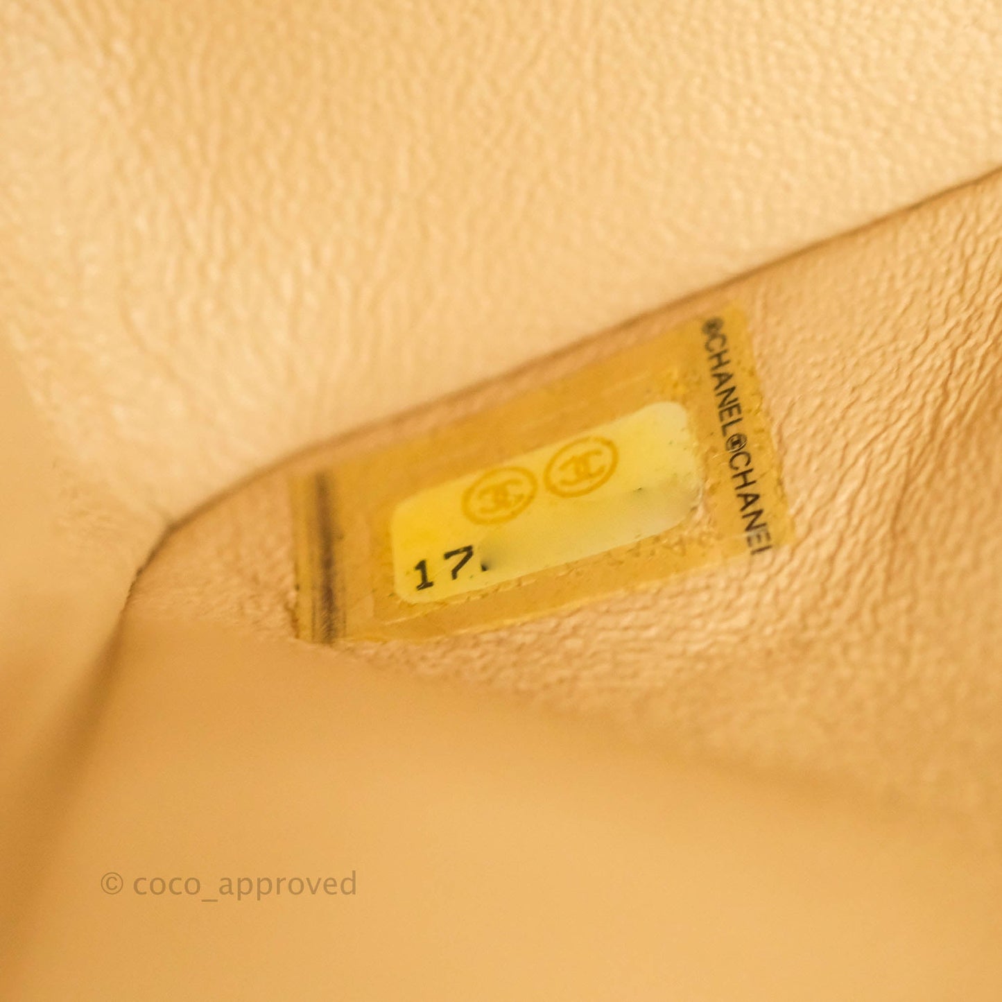 Chanel Classic M/L Medium Flap Quilted Beige Caviar Gold Hardware