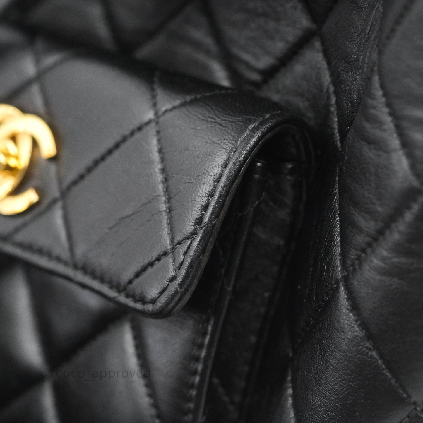 Chanel Vintage CC Duma Backpack Black Lambskin 24K Gold Hardware