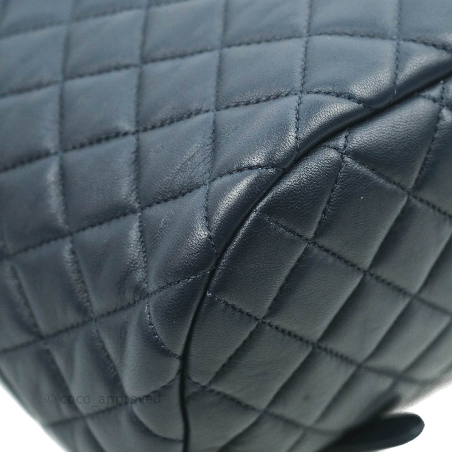 Chanel Small Quilted Urban Spirit Backpack Navy Gold Hardware