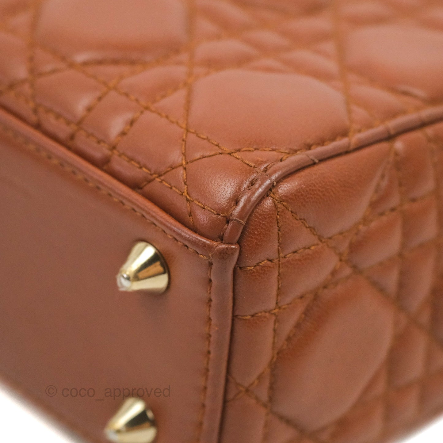 Christian Dior My ABCDior Lady Dior Brown Lambskin Gold Hardware