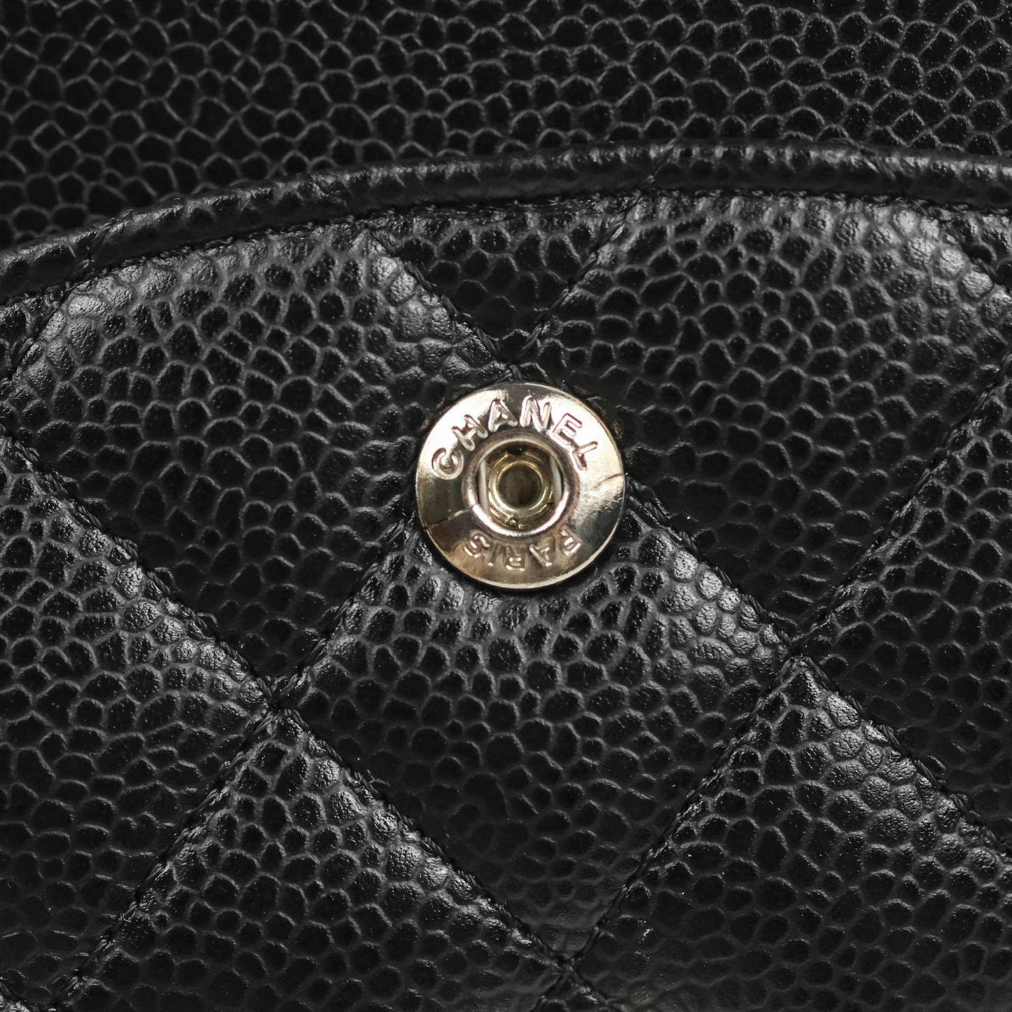 Chanel Quilted Classic M/L Medium Flap Black Caviar Silver Hardware