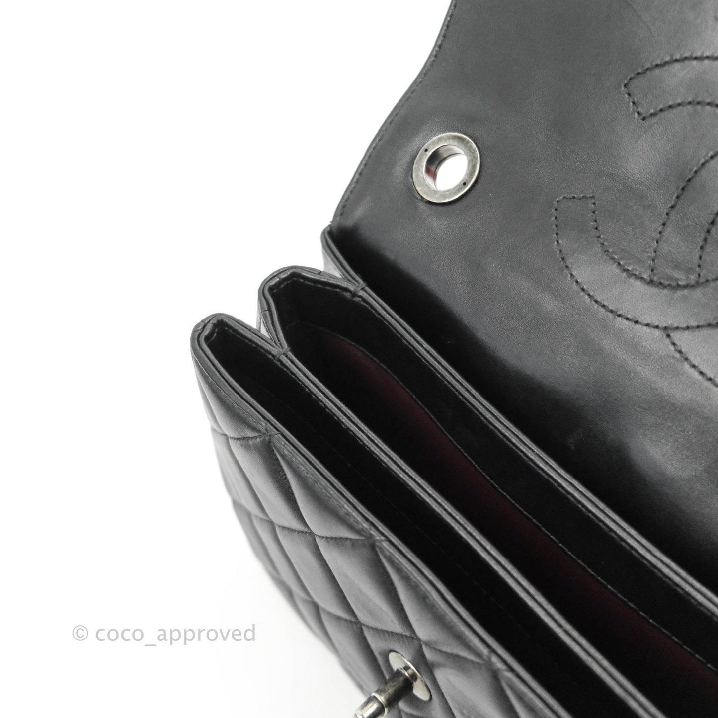 Chanel Small Trendy CC Black Lambskin Ruthenium Hardware