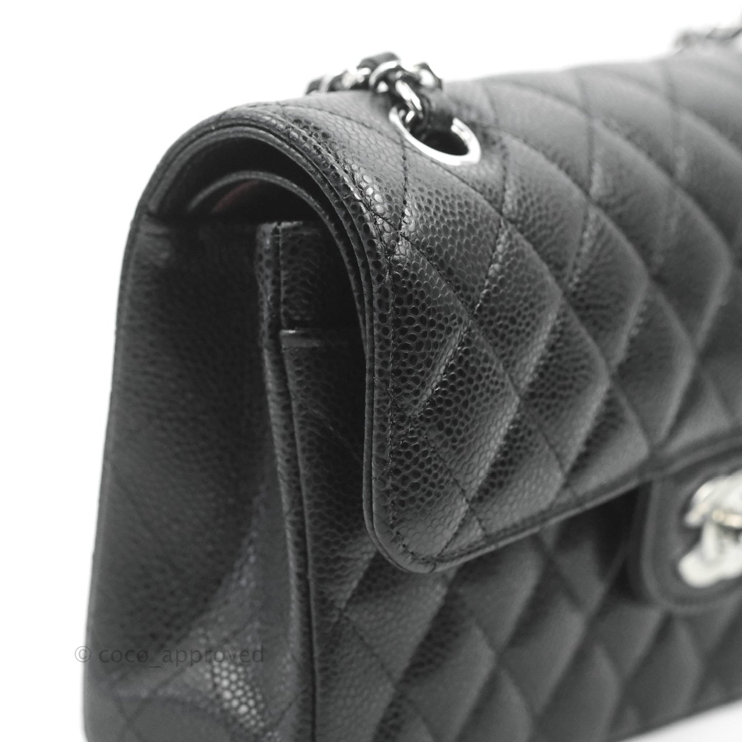 Chanel Small Classic Quilted Flap Black Caviar Silver Hardware