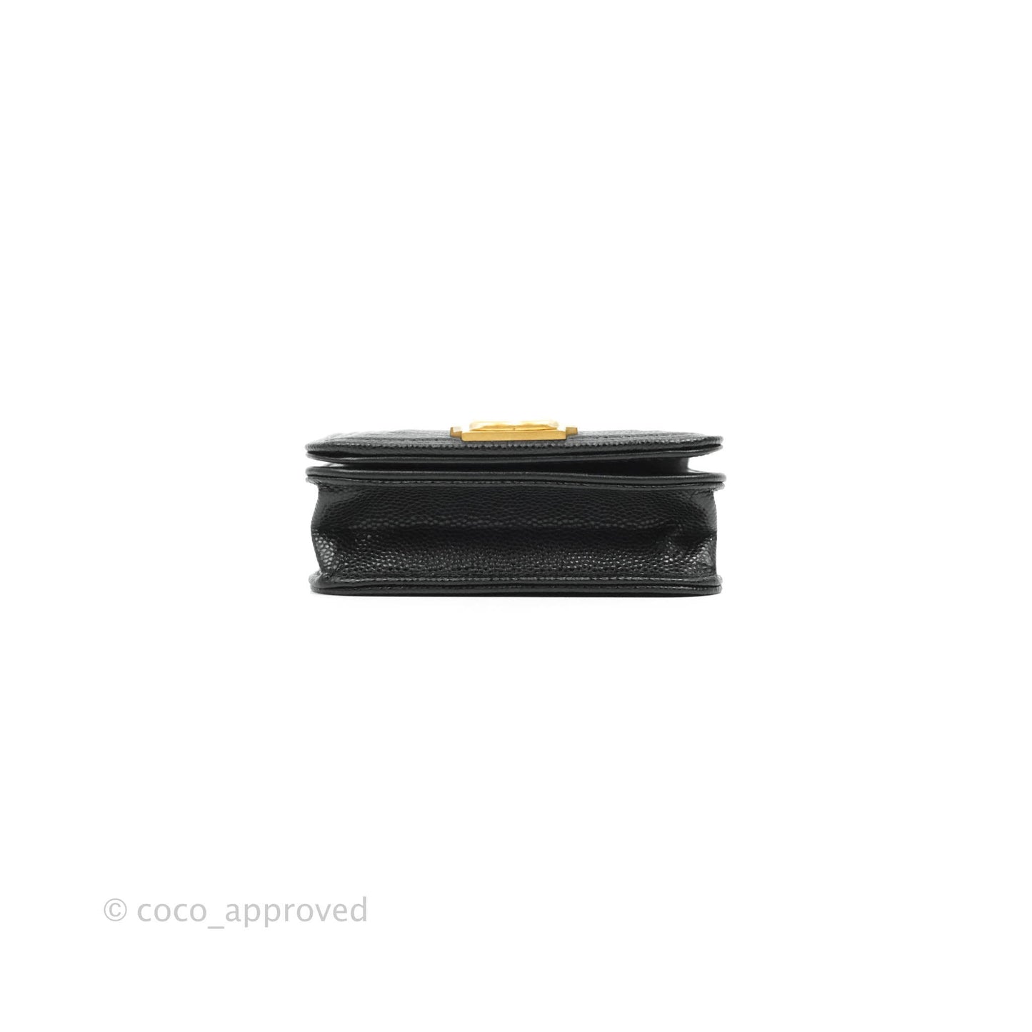Chanel Quilted Belt Boy Bag Black Caviar Chevron Flap Waist