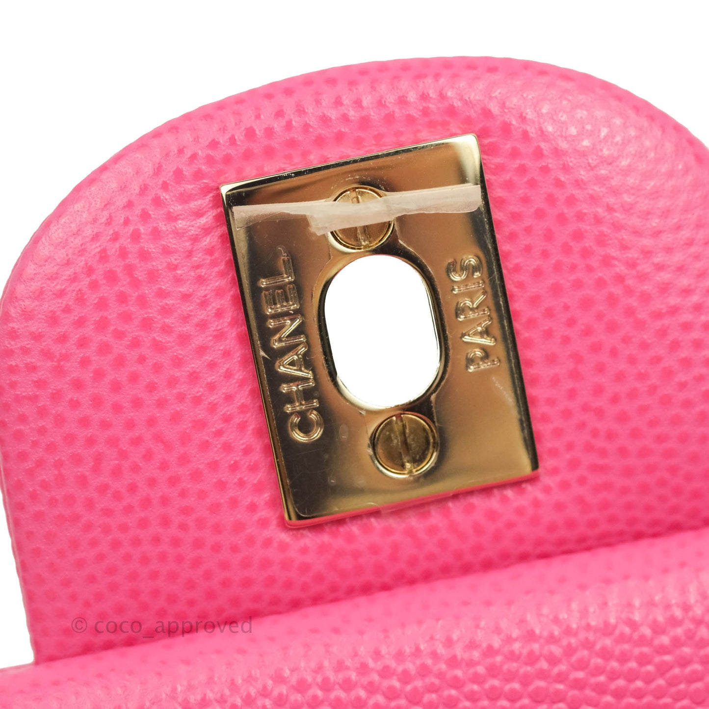 Chanel Small Classic Quilted Flap Pink Caviar Gold Hardware