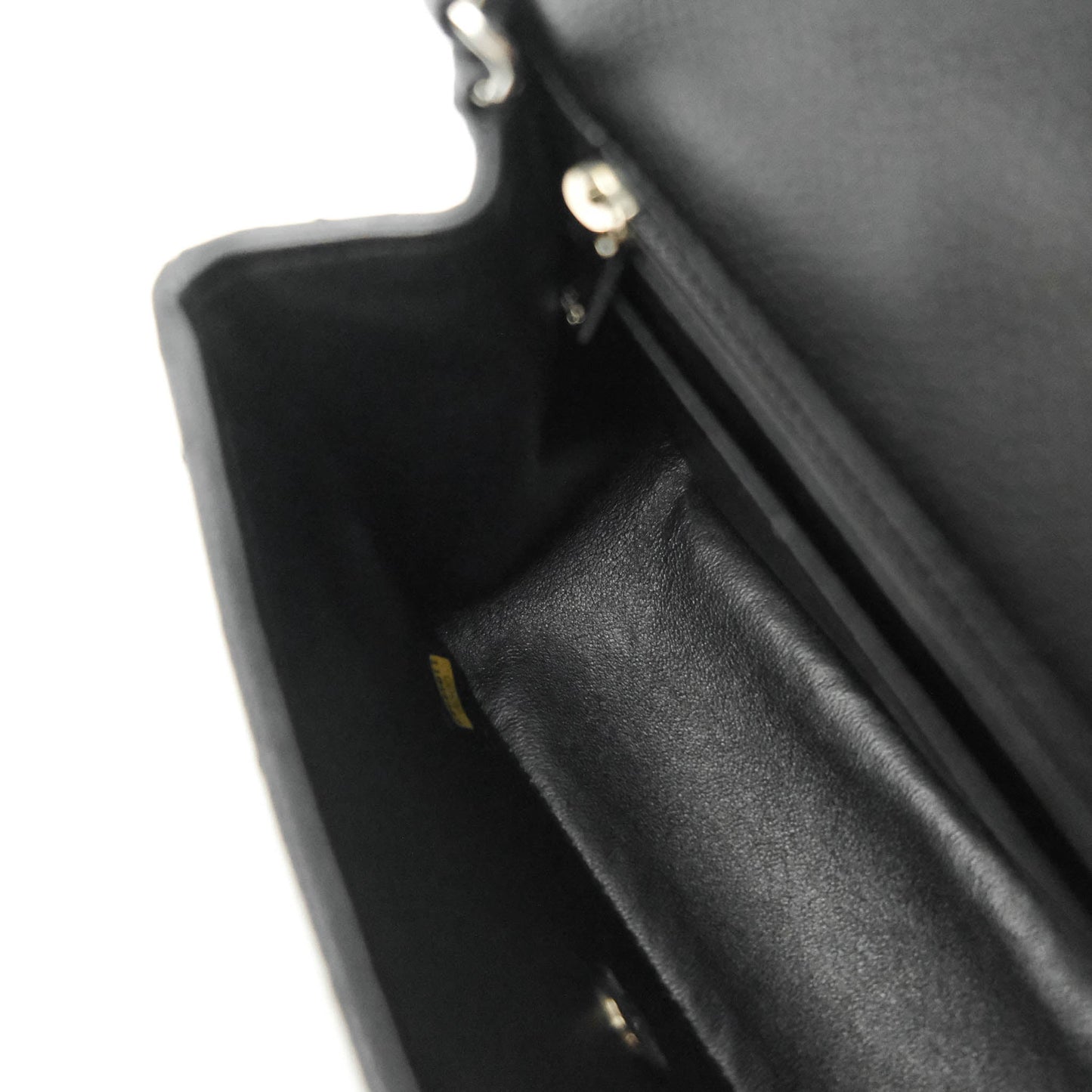 Chanel Mini Square Black Caviar Silver Hardware