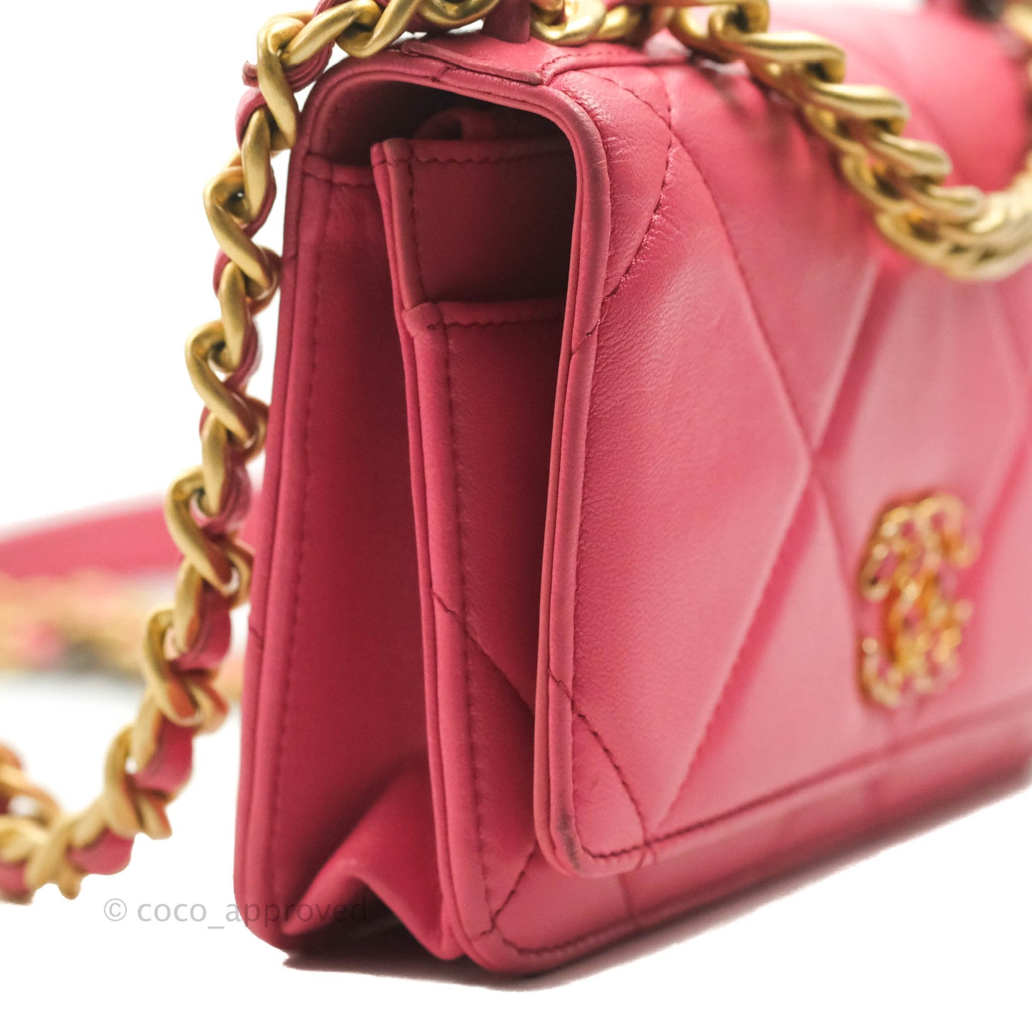 Chanel 19 Wallet on Chain WOC Pink Mixed Hardware