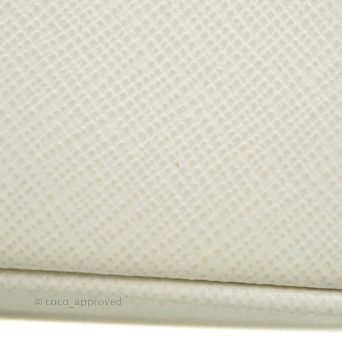 Prada Saffiano Leather Mini Bag White Gold Hardware