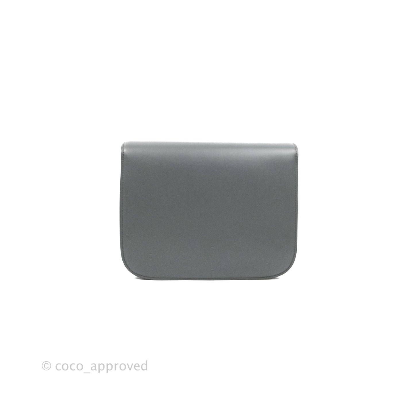 Celine Medium Classic Box Flap Grey Calfskin