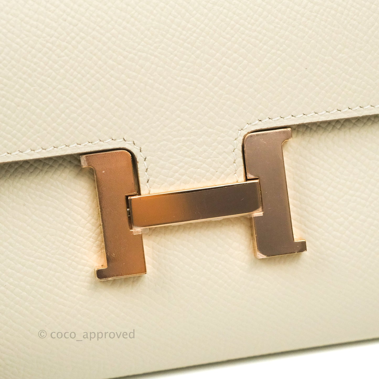 Hermès Constance Long To Go Wallet Craie Epsom Rose Gold Hardware
