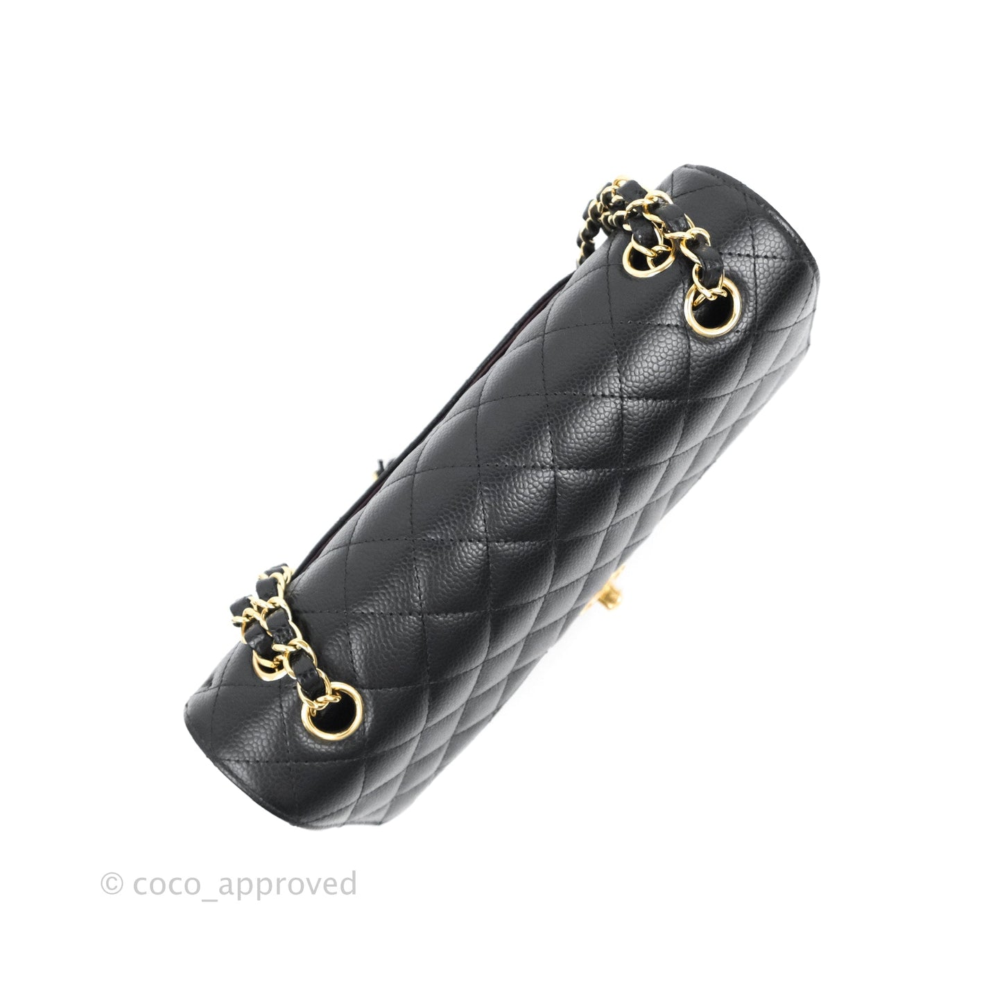 Chanel Classic M/L Medium Flap Quilted Black Caviar Gold Hardware