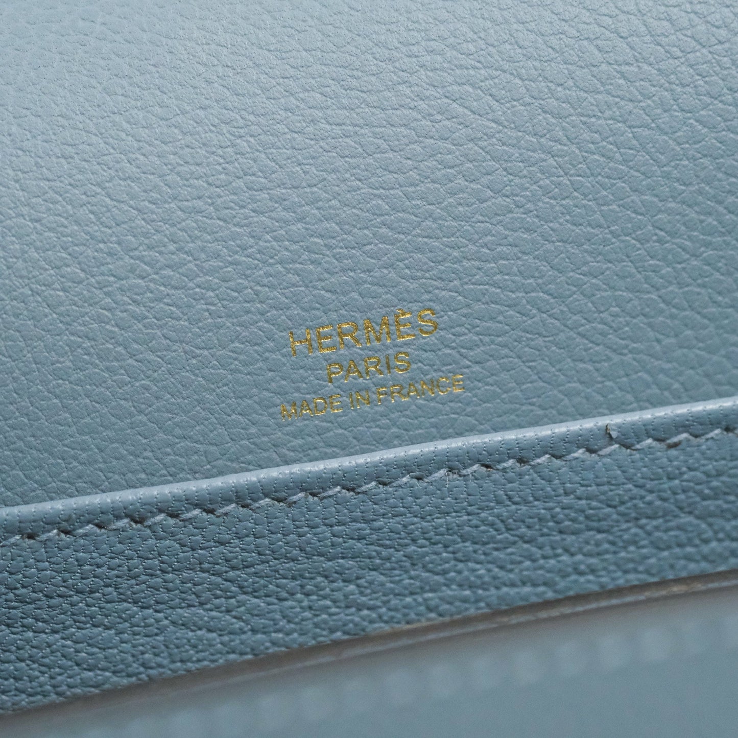 Hermès Roulis Mini 18 Bleu Lin Evercolor Gold Hardware