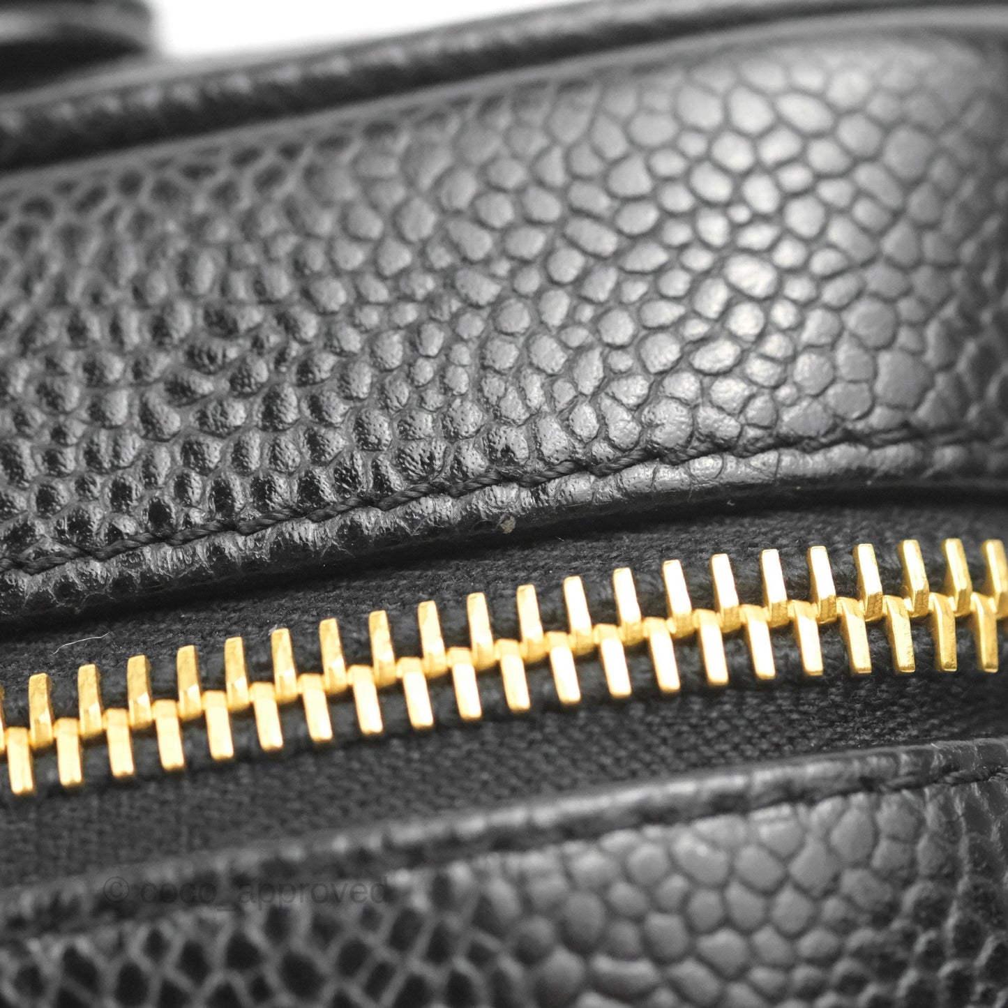 Chanel Vintage Vanity Case Black Caviar Gold Hardware