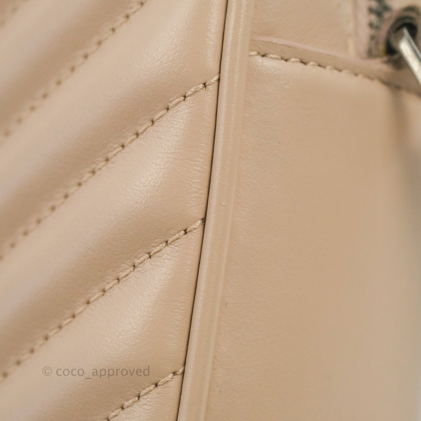 Saint Laurent Lou Quilted Camera Bag Pale Pink Calfskin Ruthenium Hardware